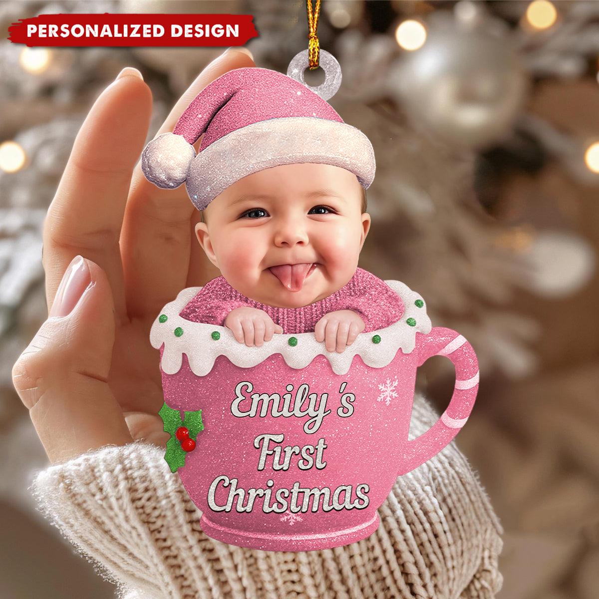 Personalized Baby's First Christmas Acrylic Ornament | Blind Dropship, No Minimum Order - Custom Acrylic Ornament Wholesale | POD Dropship Supplier | MCDFL