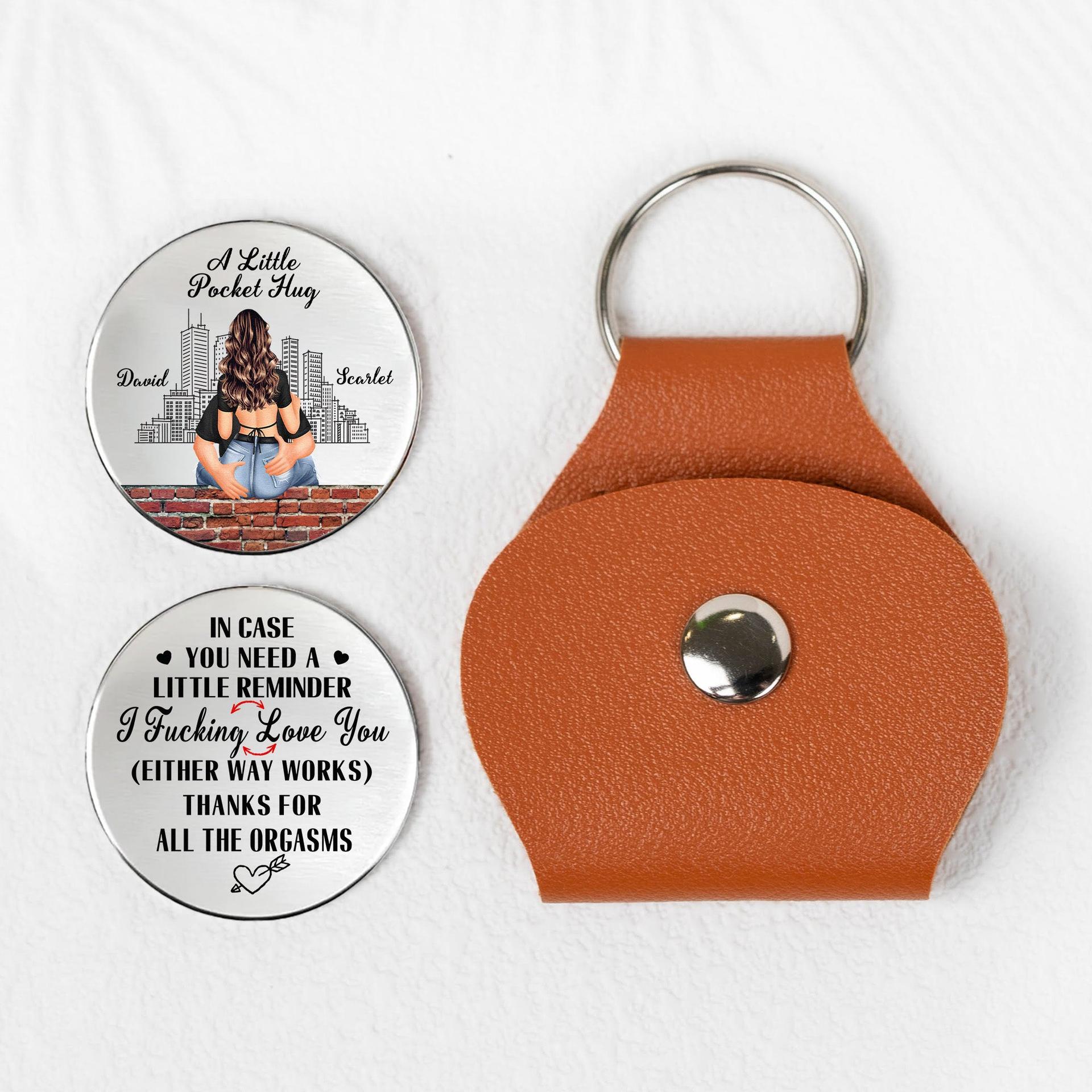 Personalized Leather Pocket Hug for Valentine's | Blind Dropship, MOQ 1 - Custom Pocket Hug Wholesale | POD Dropship Supplier | MCDFL