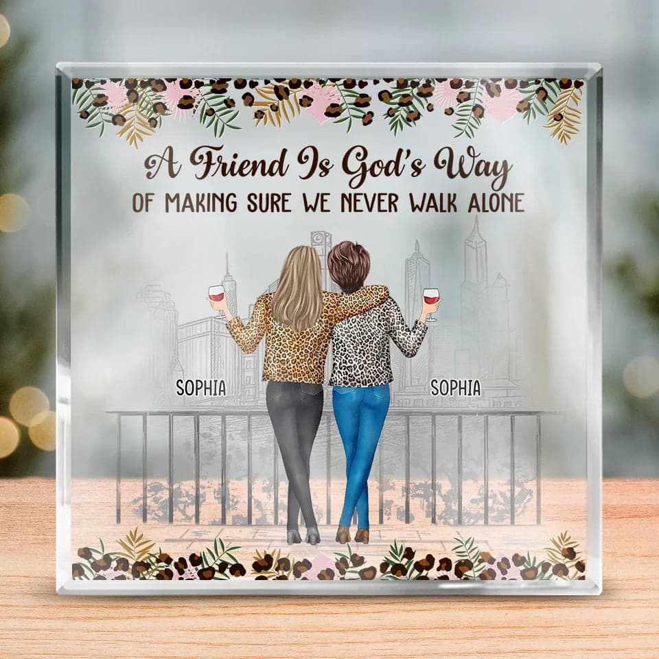 Personalized Friendship Acrylic Plaque | Blind Dropshipping, 1-Piece Minimum - Custom Acrylic Plaque Wholesale | MCDFL