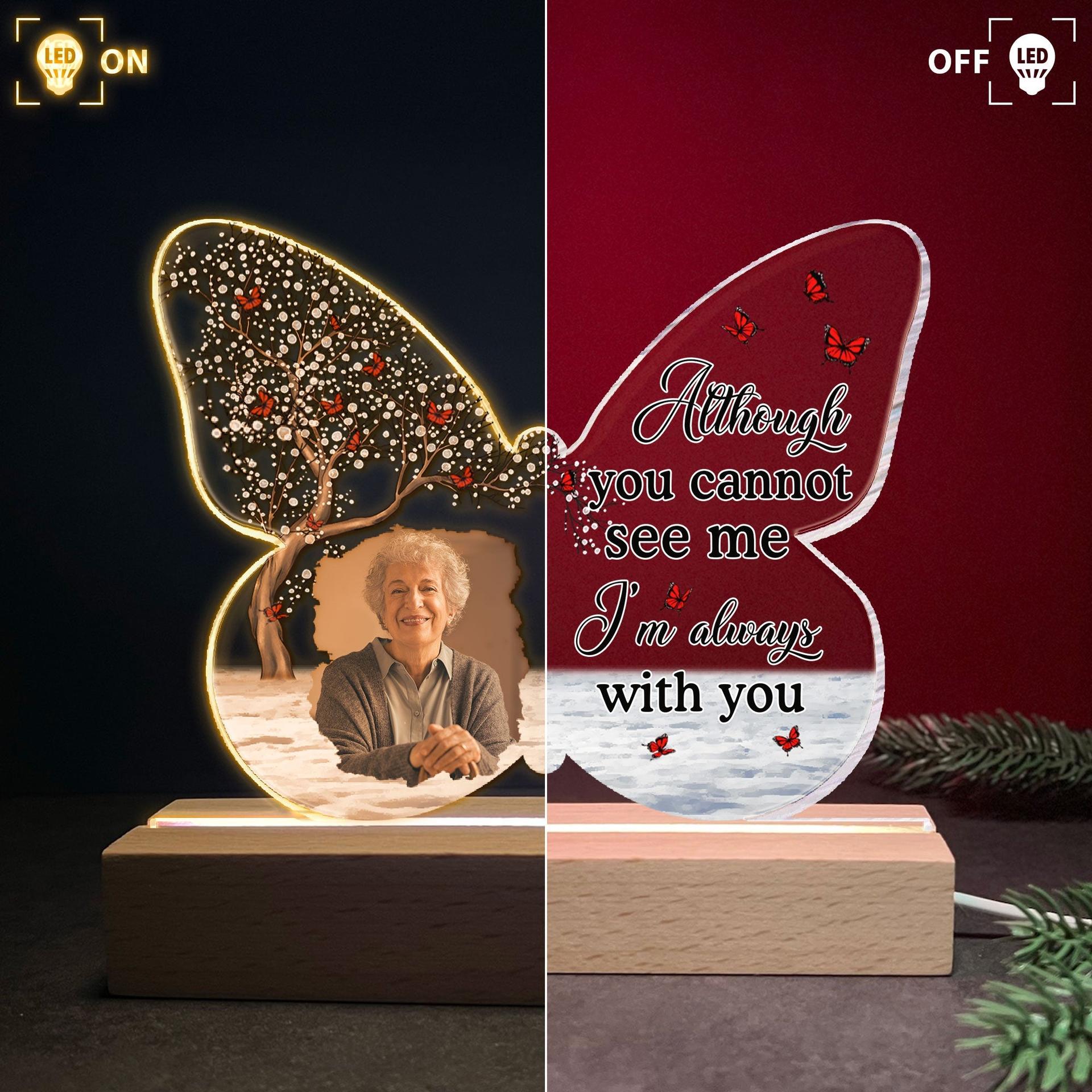 Memorial Photo LED Light | Custom Remembrance Gift, Unbranded Fulfillment - LED Night Light Detail | Wholesale POD Supplier | MCDFL