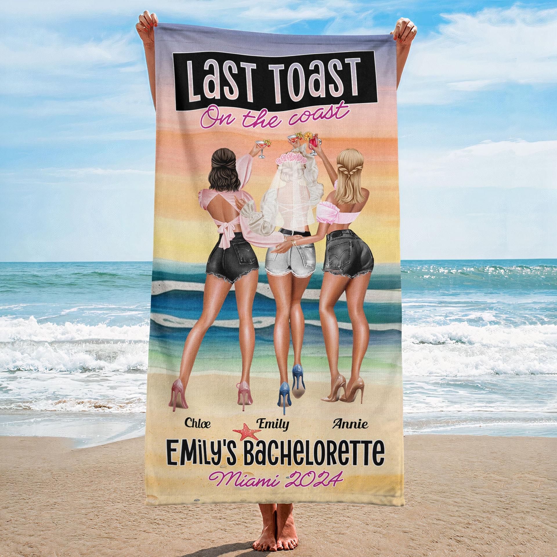 Custom Bachelorette Beach Towel | 1-Piece Minimum, Blind Dropship