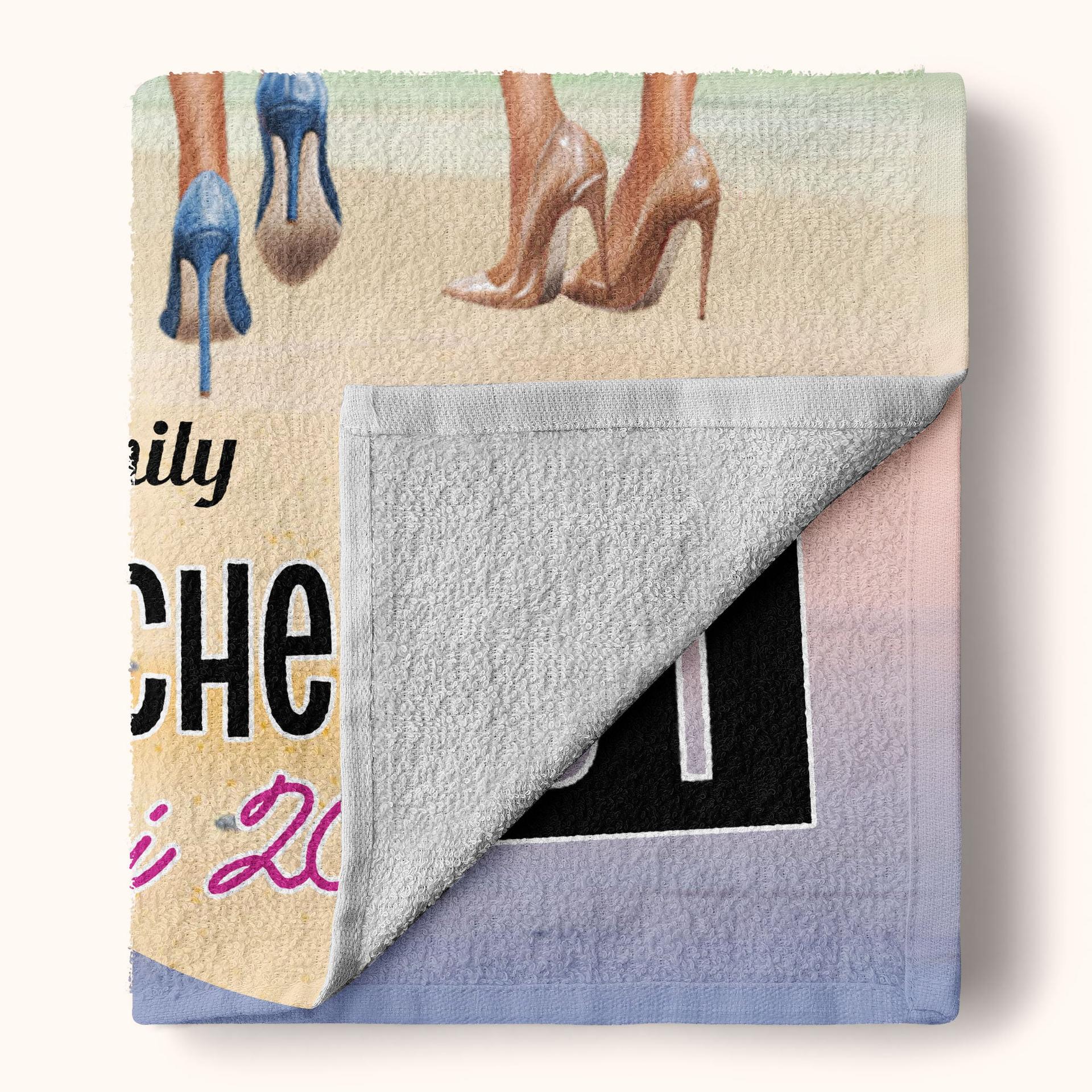 Custom Bachelorette Beach Towel | 1-Piece Minimum, Blind Dropship - Beach Towel Detail | Wholesale POD Supplier | MCDFL