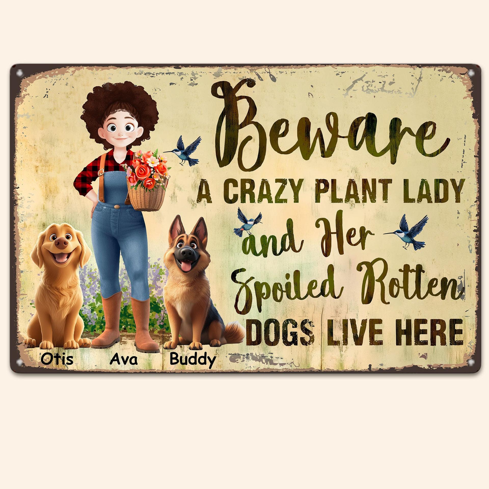 Personalized Funny Dog Metal Sign | Unbranded Fulfillment, 1-Piece Minimum - Metal Sign Detail | Wholesale POD Supplier | MCDFL