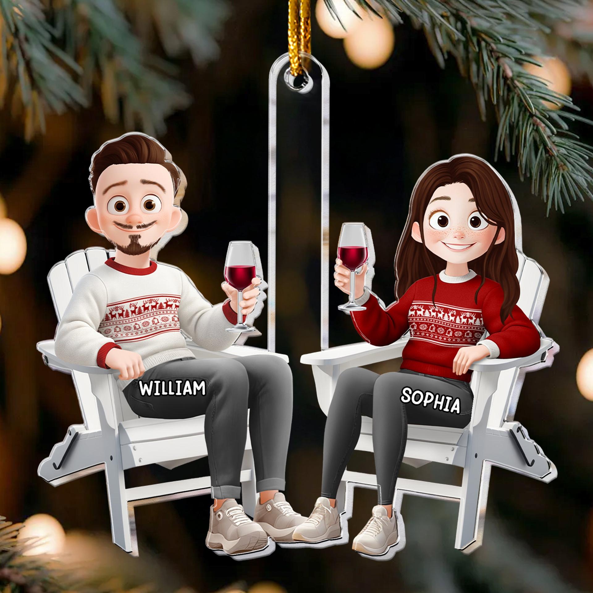 Custom Couple Acrylic Ornament | Factory Direct, Photo Print POD - Custom Acrylic Ornament Wholesale | MCDFL