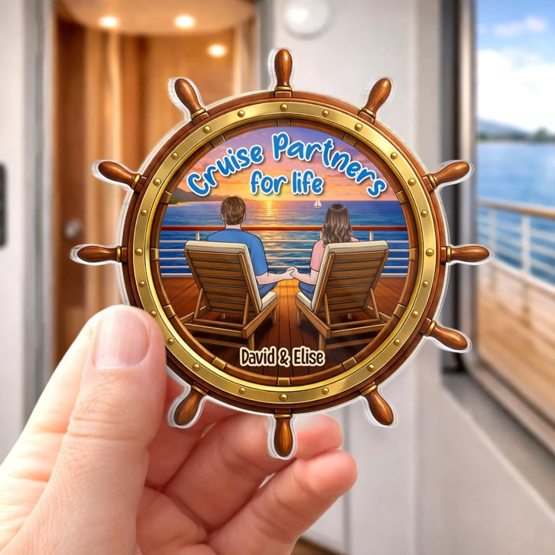 Personalized Cruise Door Magnet | 1-Piece Minimum, Blind Dropship - Acrylic Magnet Detail | Wholesale POD Supplier | MCDFL