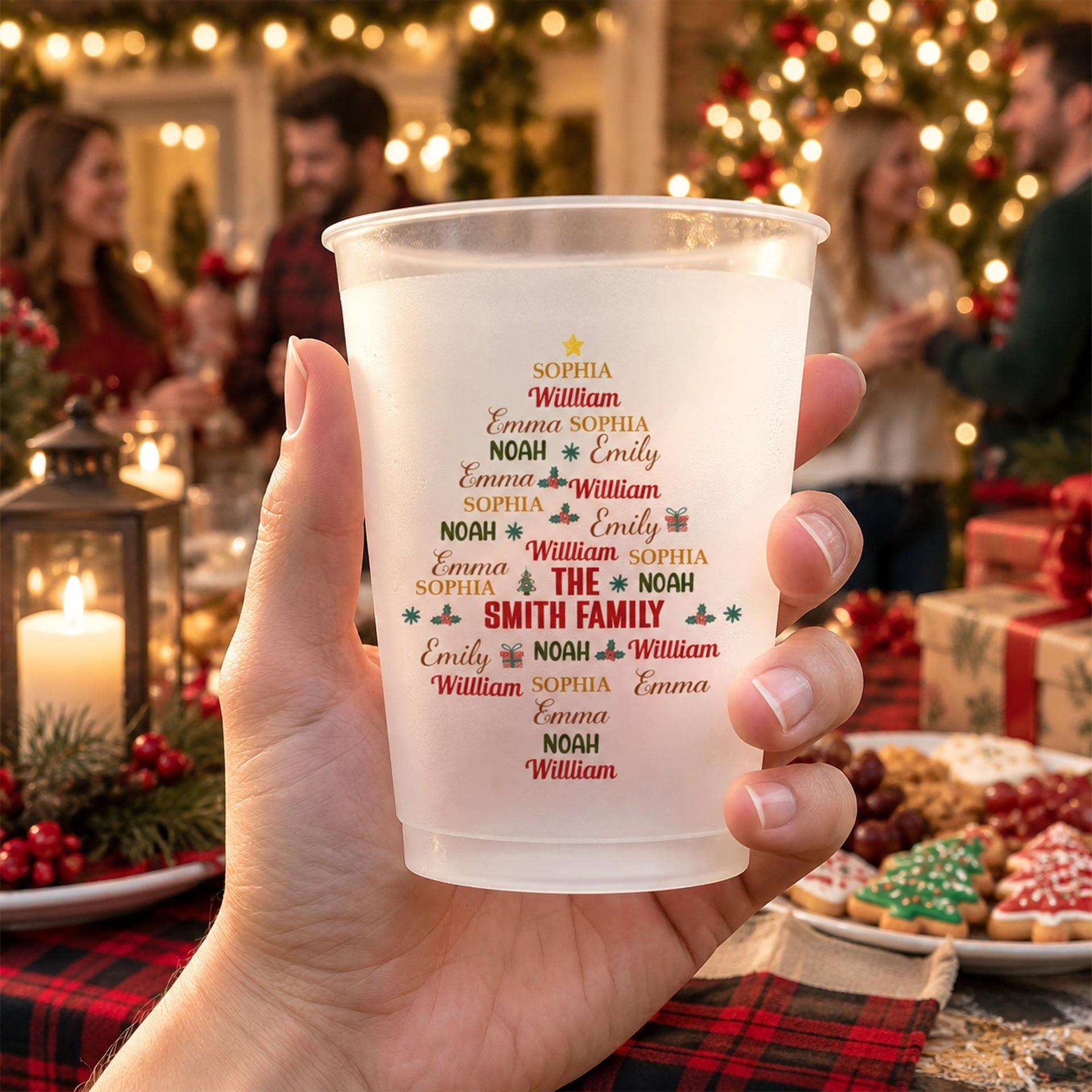 Personalized Christmas Family Cups | Custom Print, No Minimum Order gallery thumbnail - Frosted Cups