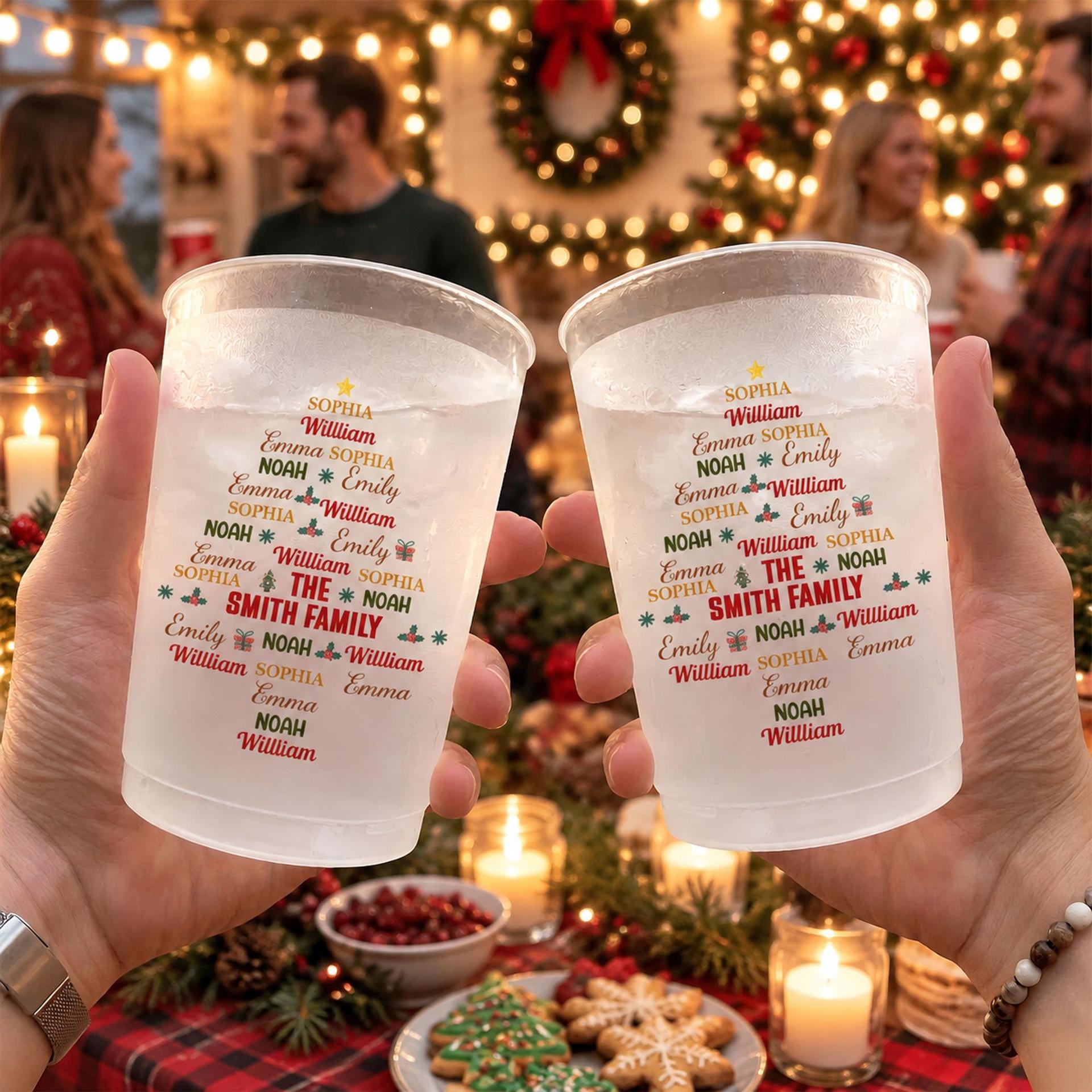 Personalized Christmas Family Cups | Custom Print, No Minimum Order gallery thumbnail - Frosted Cups