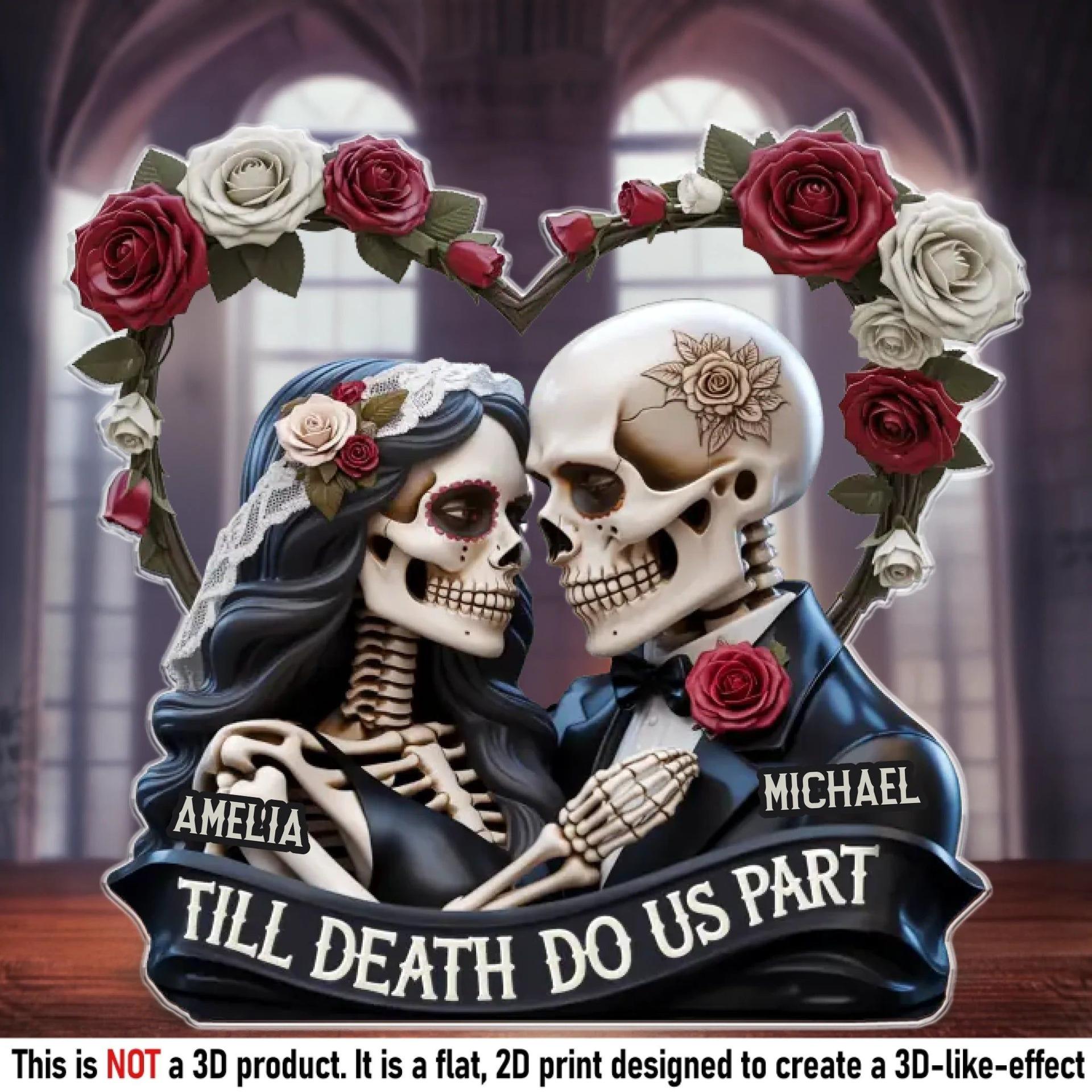 Gothic Skeleton Acrylic Plaque | Custom Print on Demand, MOQ 1, Dropship - Acrylic Plaque Detail | Wholesale POD Supplier | MCDFL