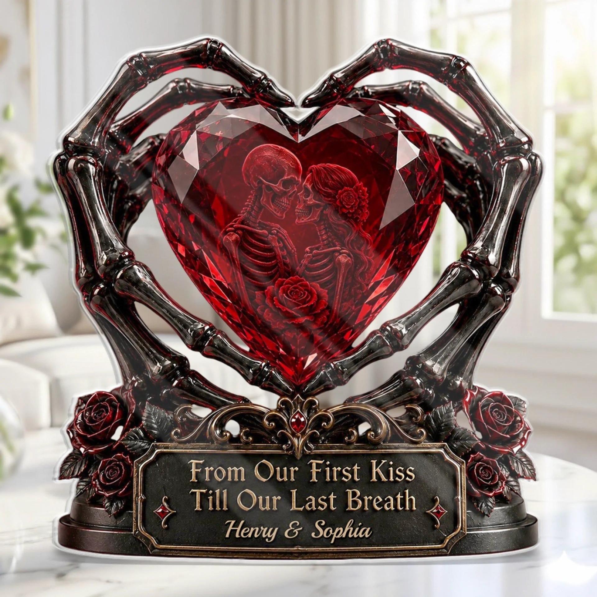 Gothic Skeleton Acrylic Plaque | POD Dropship, MOQ 1 Factory Direct - Acrylic Plaque Detail | Wholesale POD Supplier | MCDFL