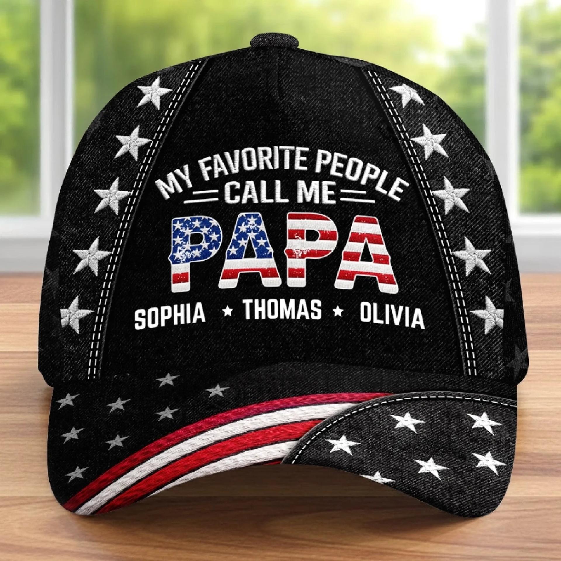 Personalized Dad Love Cap | Custom Print on Demand, Factory Direct - Custom Classic Cap Wholesale | POD Dropship Supplier | MCDFL
