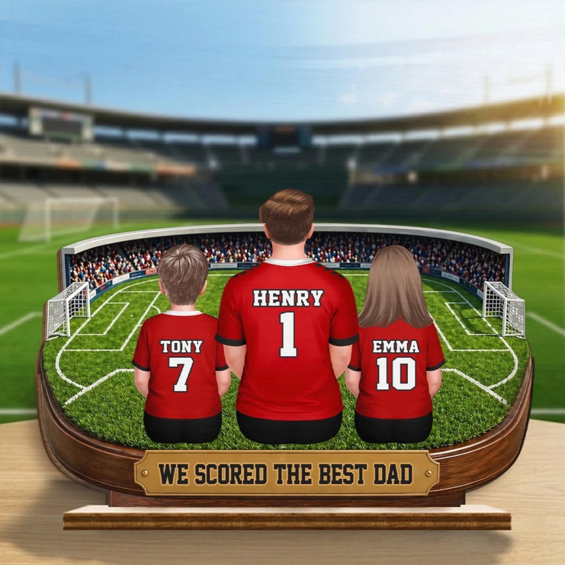Soccer Dad 2-Layer Wooden Plaque | Custom POD, Factory Direct - Custom Wood Plaque Wholesale | POD Dropship Supplier | MCDFL