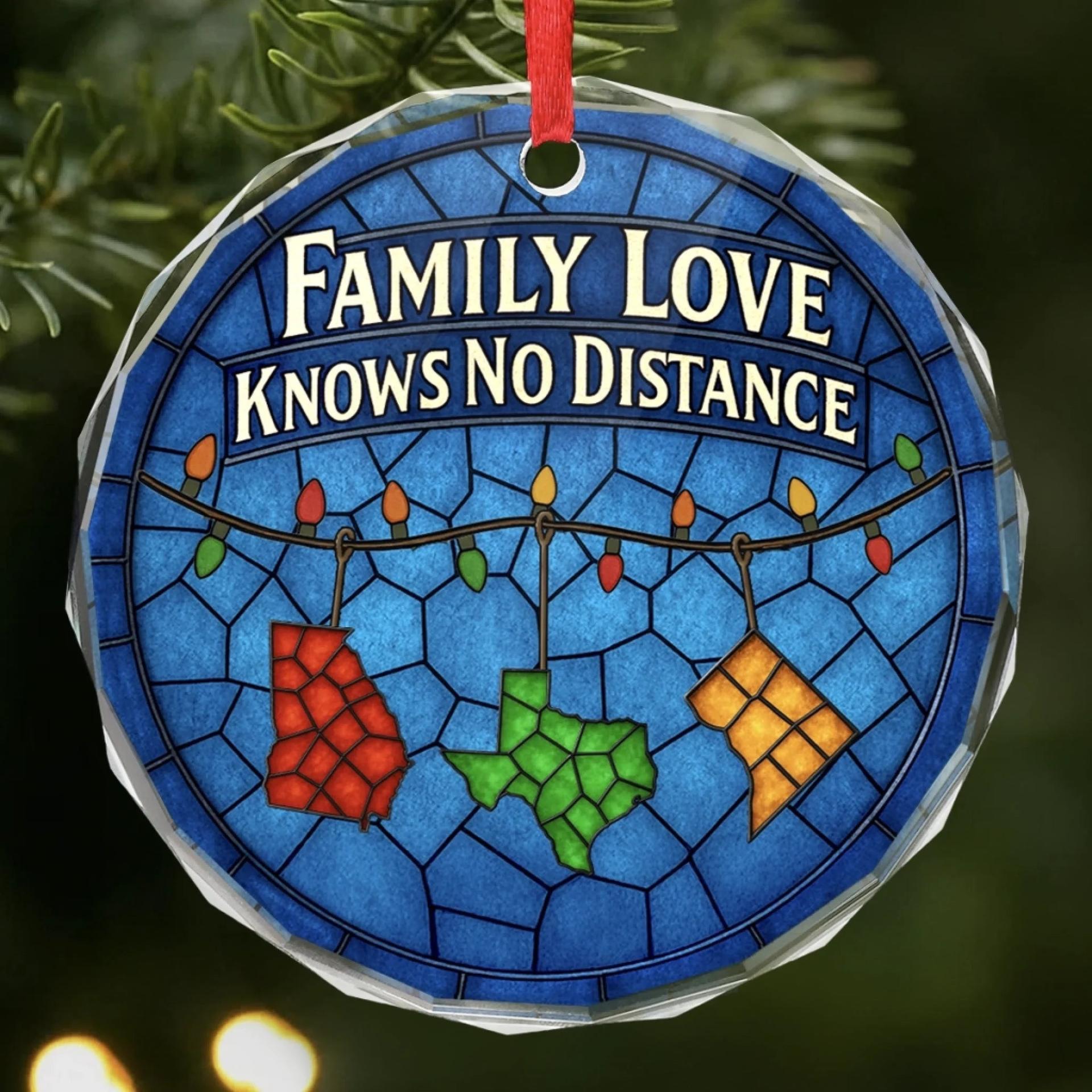 Personalized Christmas Circle Glass Ornament | Factory Direct, 1-Piece Minimum - Custom Glass Ornament Wholesale | POD Dropship Supplier | MCDFL