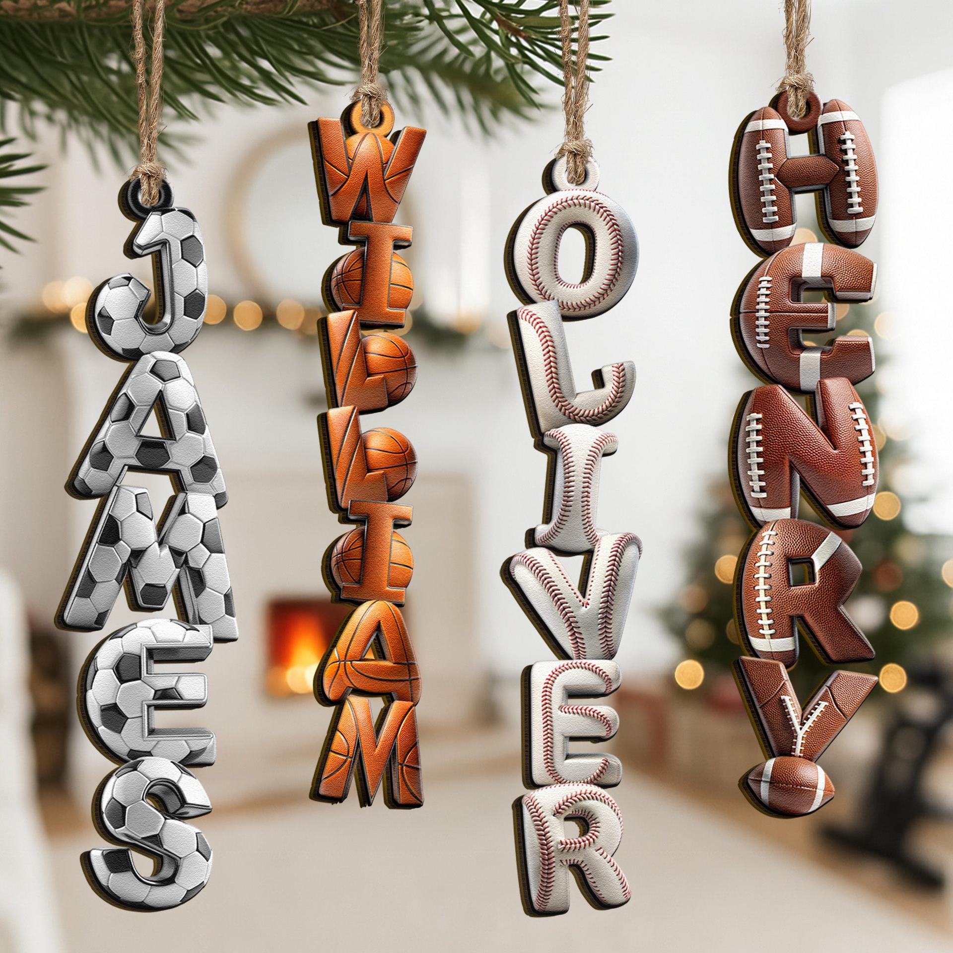 Personalized Sports Wooden Ornament | Blind Dropshipping, 1-Piece Minimum - Custom Wooden Ornament Wholesale | POD Dropship Supplier | MCDFL