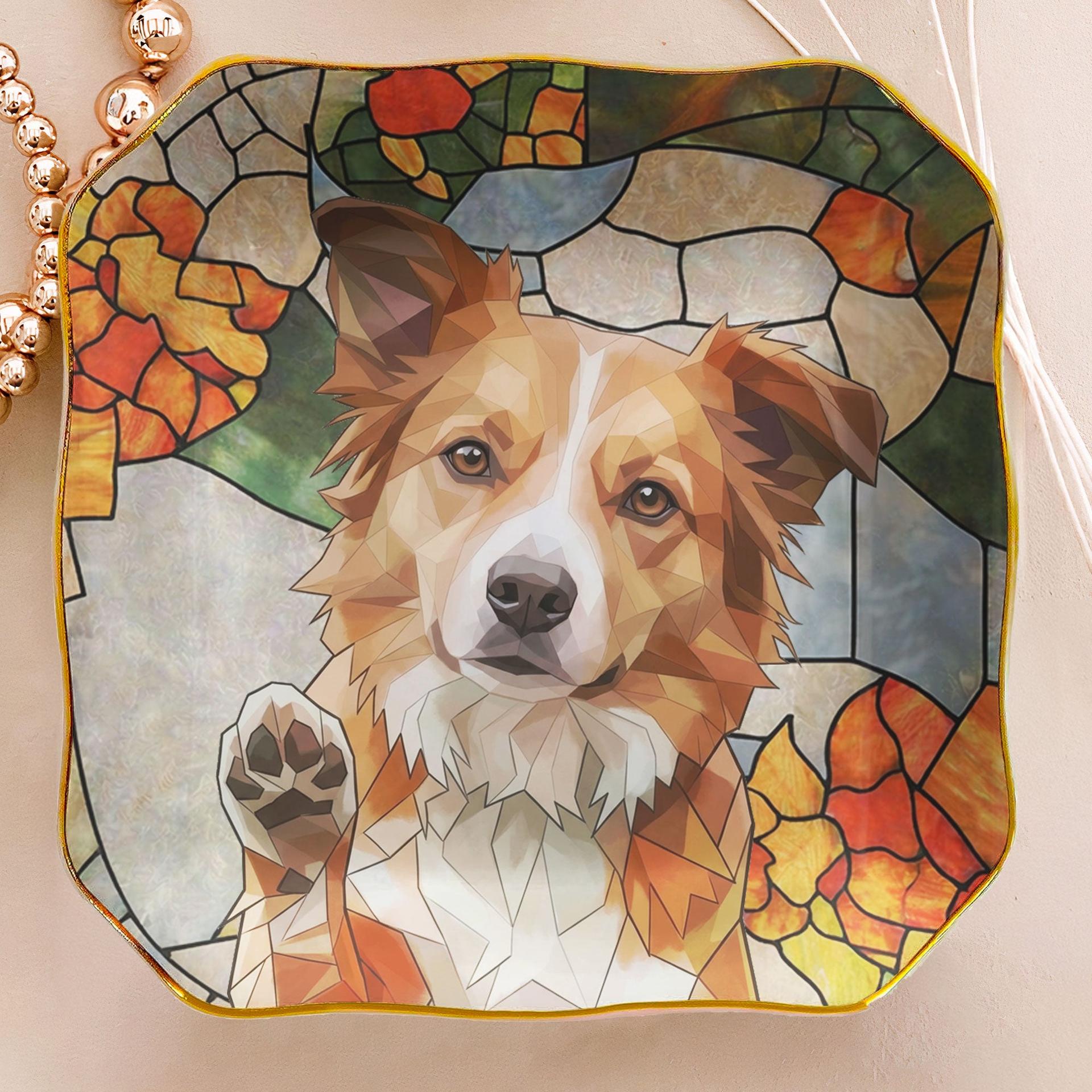 Custom Pet Portrait Jewelry Dish | 1-Piece Minimum, Unbranded Dropship - Jewelry Dish Detail | Wholesale POD Supplier | MCDFL