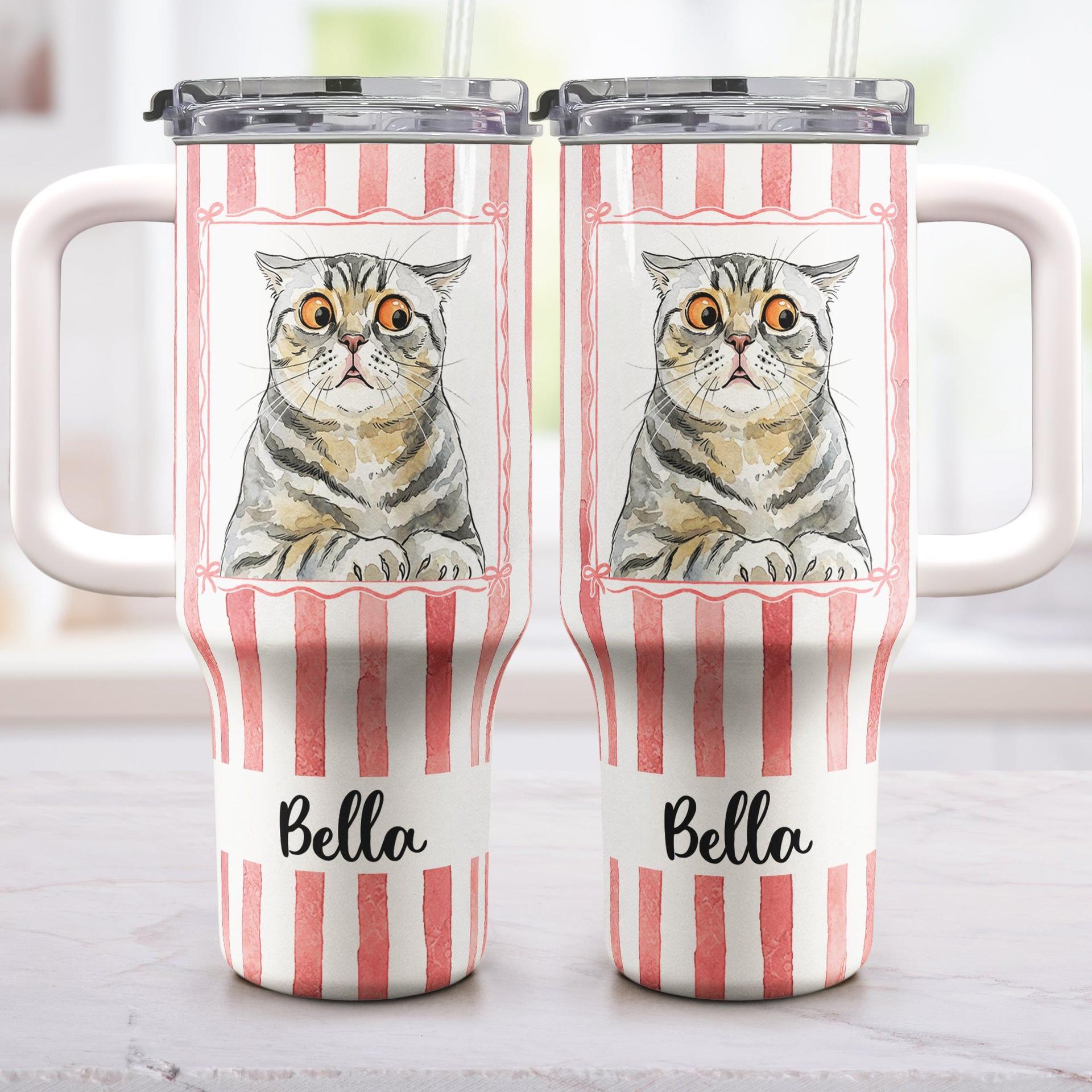Custom Pet Portrait Watercolor 40oz Tumbler | POD Dropship, MOQ 1 Factory Direct - Tumbler Detail | Wholesale POD Supplier | MCDFL