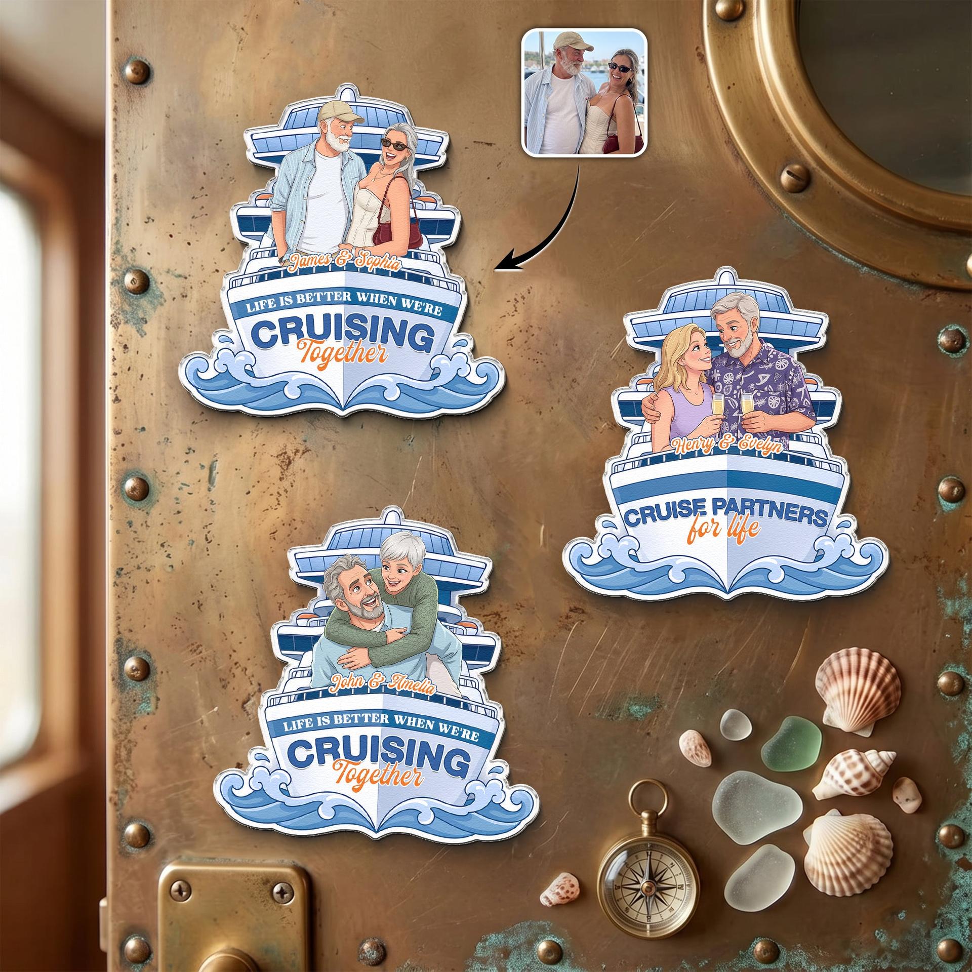 Custom Photo Cartoon Magnet for Couples | White-Label, No Minimum Order - Custom Acrylic Magnet Wholesale | POD Dropship Supplier | MCDFL