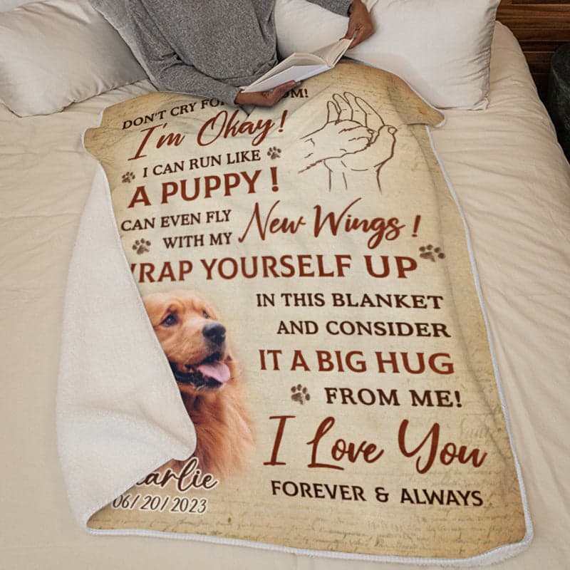 Custom Pet Memorial Blanket with Photo | Blind Dropshipping, No Minimum Order - Custom Blanket Wholesale | MCDFL