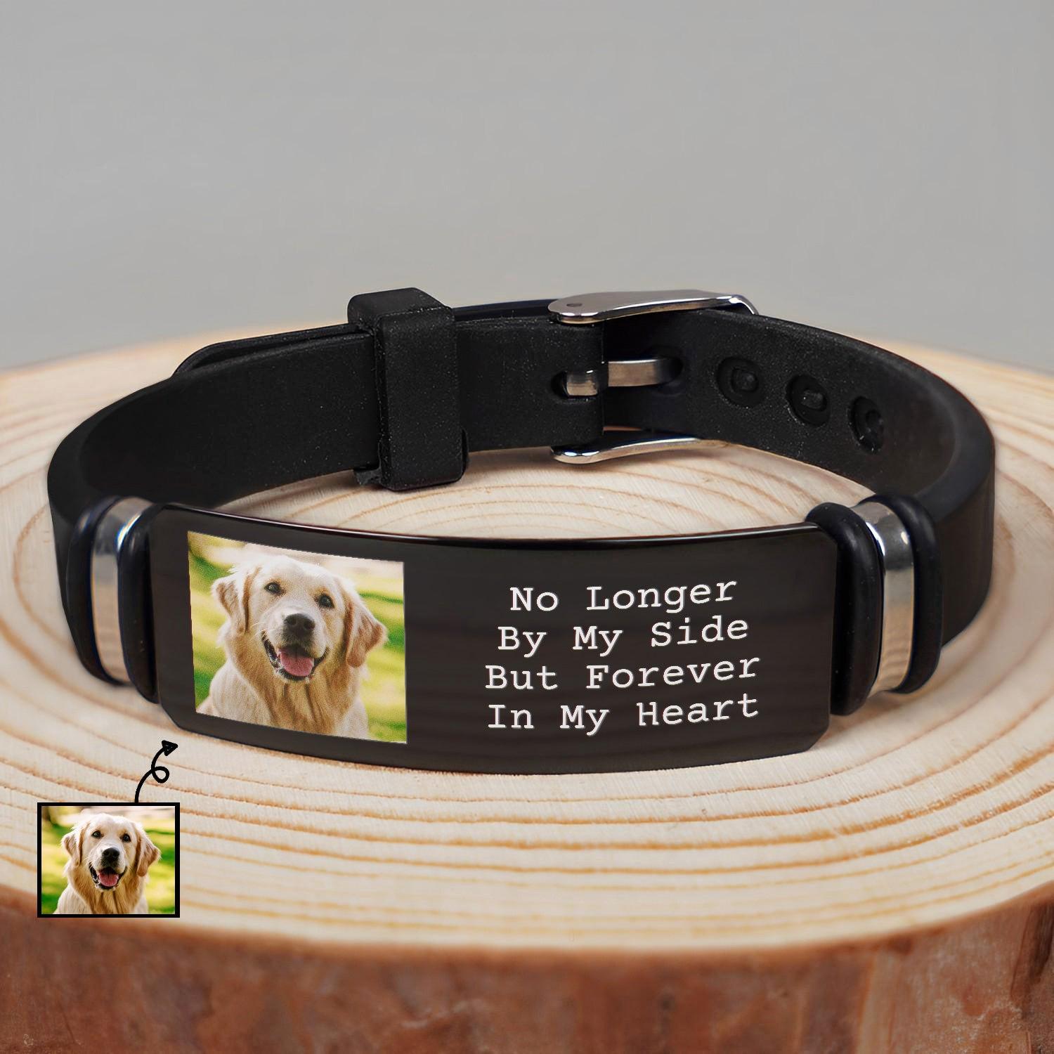 Custom Photo Pet Memorial Bracelet | POD, Blind Dropship - Custom Engraved Bracelet Wholesale | MCDFL