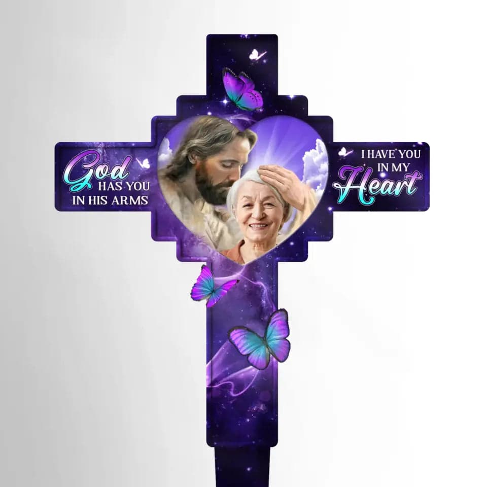 Memorial Photo Garden Stake for Sympathy Gifts | Blind Dropship, No Minimum Order gallery thumbnail - Acrylic Garden Stake