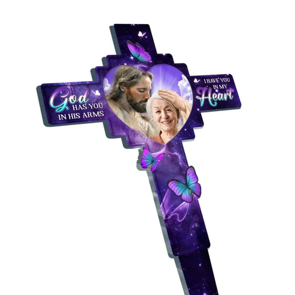 Memorial Photo Garden Stake for Sympathy Gifts | Blind Dropship, No Minimum Order gallery thumbnail - Acrylic Garden Stake