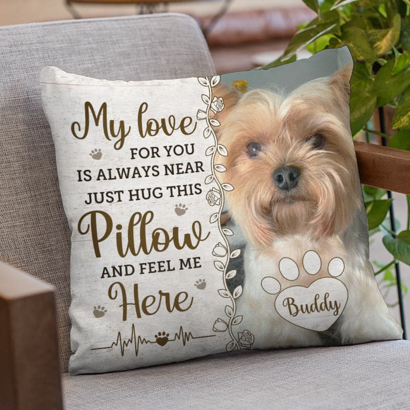 Custom Memorial Photo Pillow for Sympathy Gifts | Factory Direct POD gallery thumbnail - Square Pillow