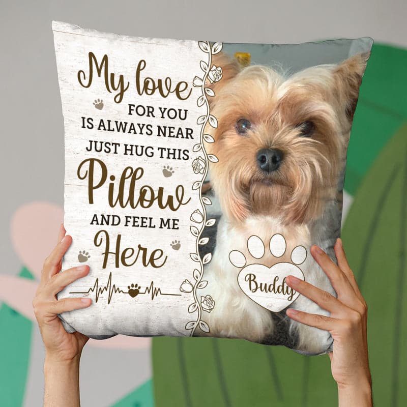 Custom Memorial Photo Pillow for Sympathy Gifts | Factory Direct POD gallery thumbnail - Square Pillow