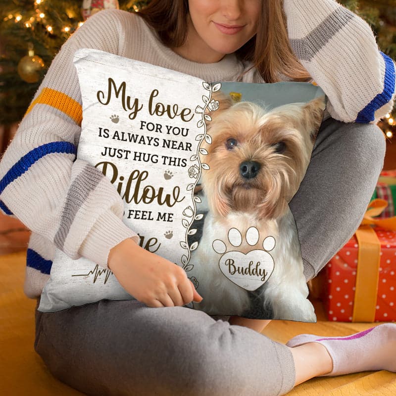 Custom Memorial Photo Pillow for Sympathy Gifts | Factory Direct POD gallery thumbnail - Square Pillow