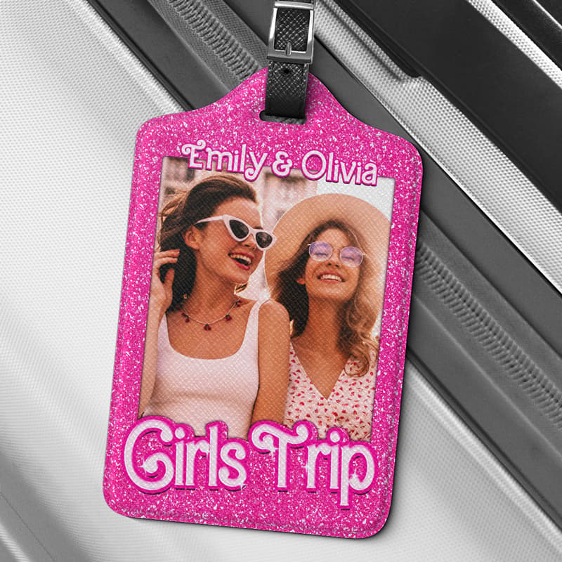 Personalized Photo Luggage Tag for Girls Trip | Custom Print on Demand, No Minimum Order - Custom Luggage Tag Wholesale | POD Dropship Supplier | MCDFL