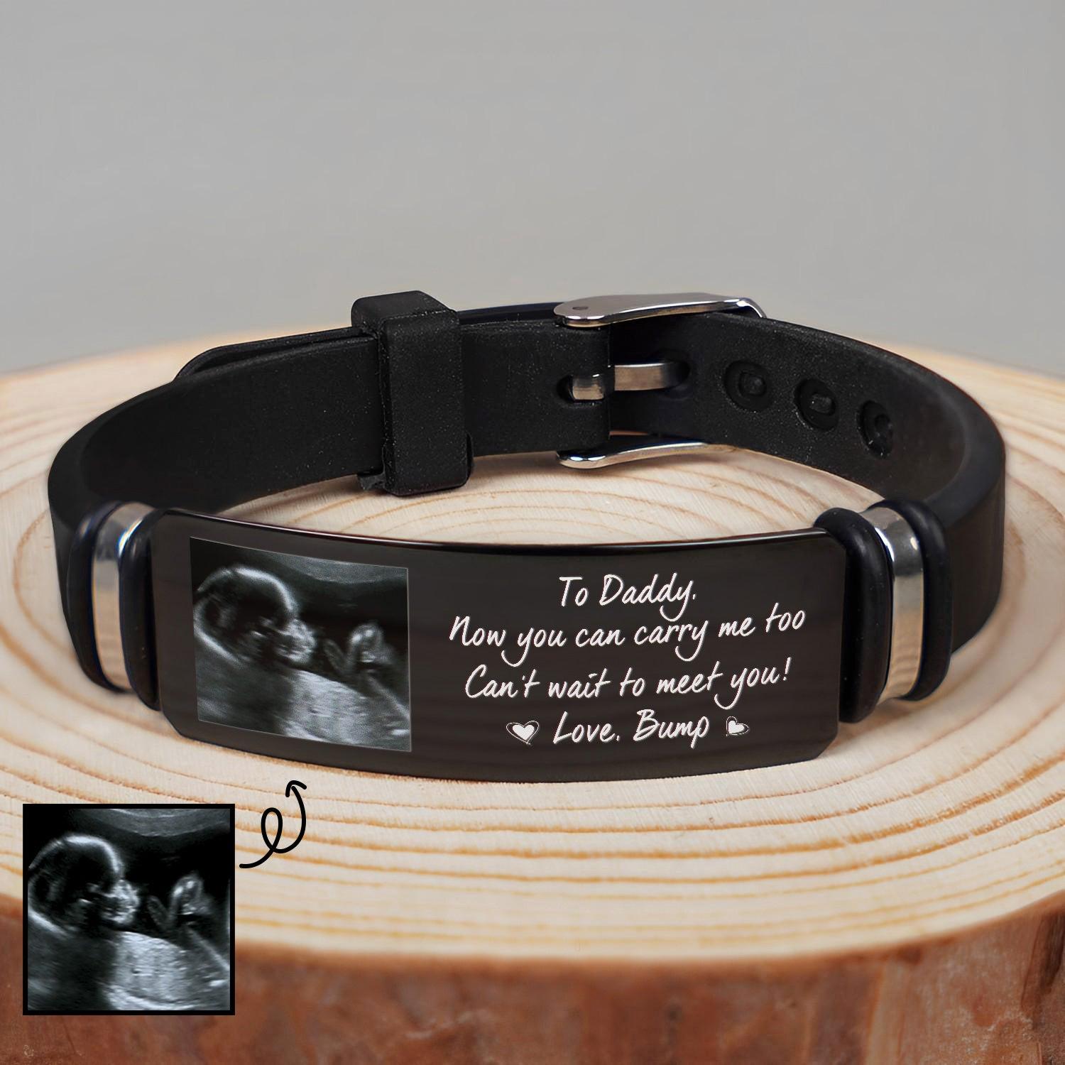 Custom Photo Engraved Bracelet for Dad | POD Dropship, No Minimum Order - Custom Engraved Bracelet Wholesale | POD Dropship Supplier | MCDFL