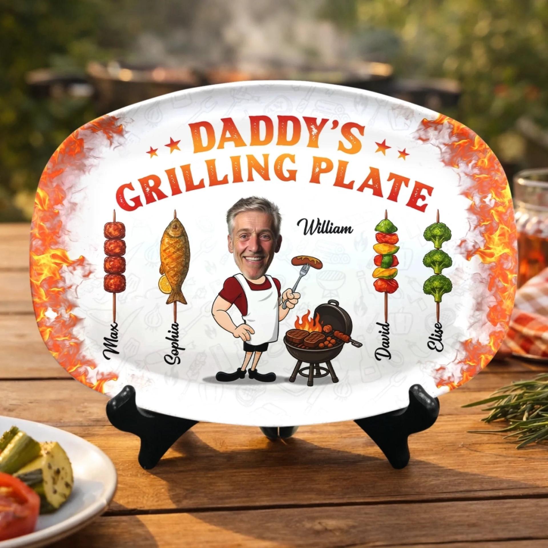 Custom Photo Collage Platter for Dad | Factory Direct, 1-Piece Minimum gallery thumbnail - Platter