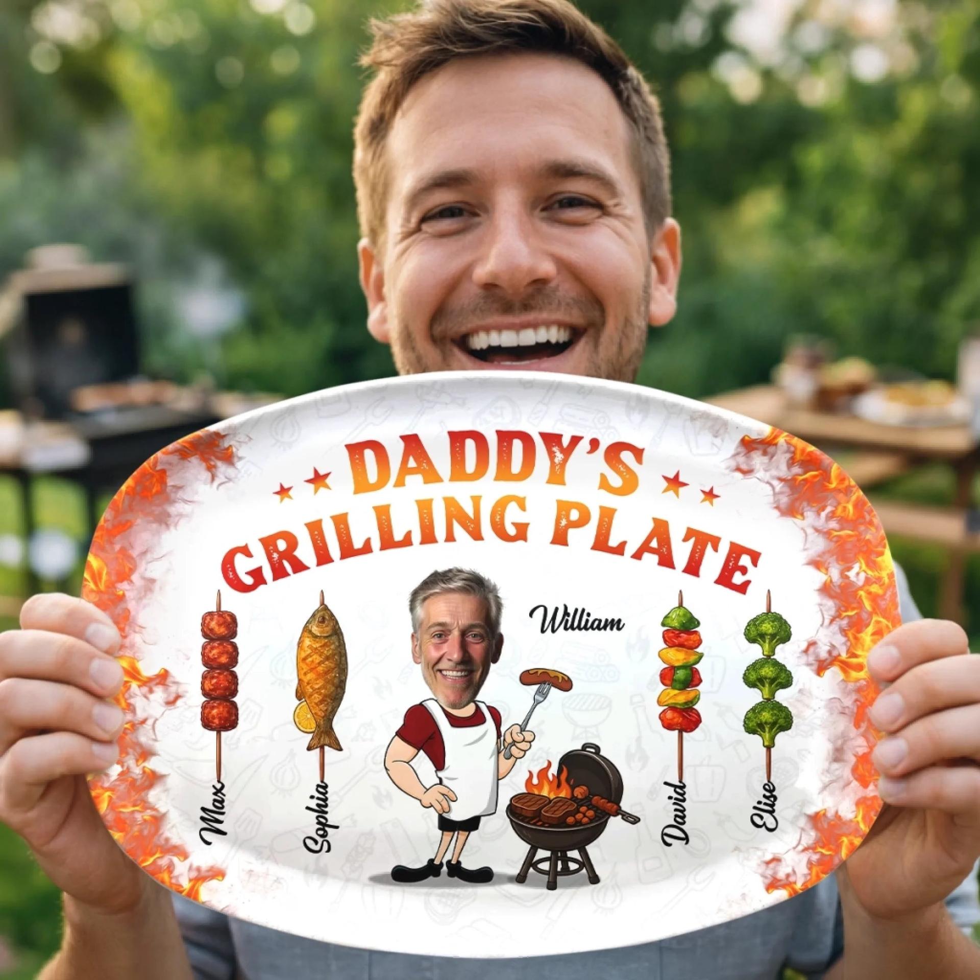 Custom Photo Collage Platter for Dad | Factory Direct, 1-Piece Minimum gallery thumbnail - Platter