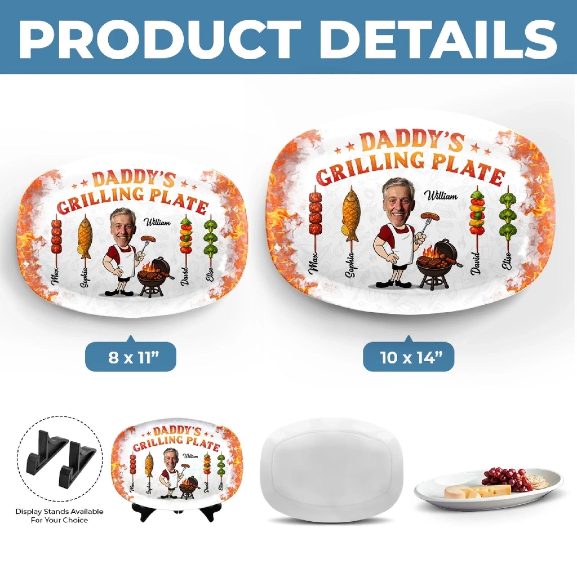 Custom Photo Collage Platter for Dad | Factory Direct, 1-Piece Minimum gallery thumbnail - Platter