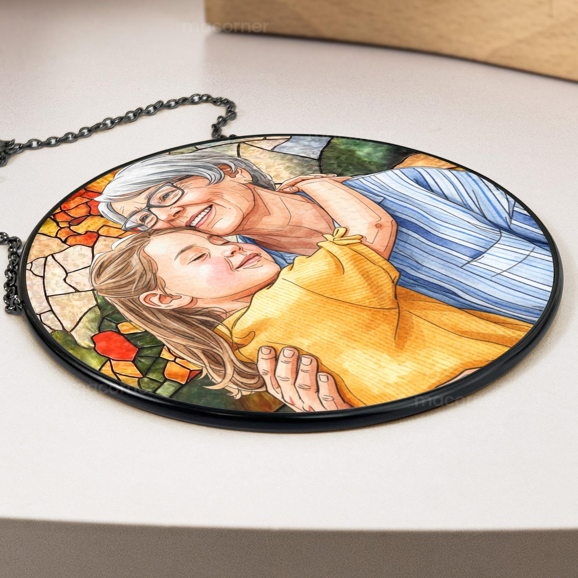 Custom Photo Suncatcher for Mother's Day | Unbranded Fulfillment, MOQ 1 gallery thumbnail - Stained Glass Suncatcher
