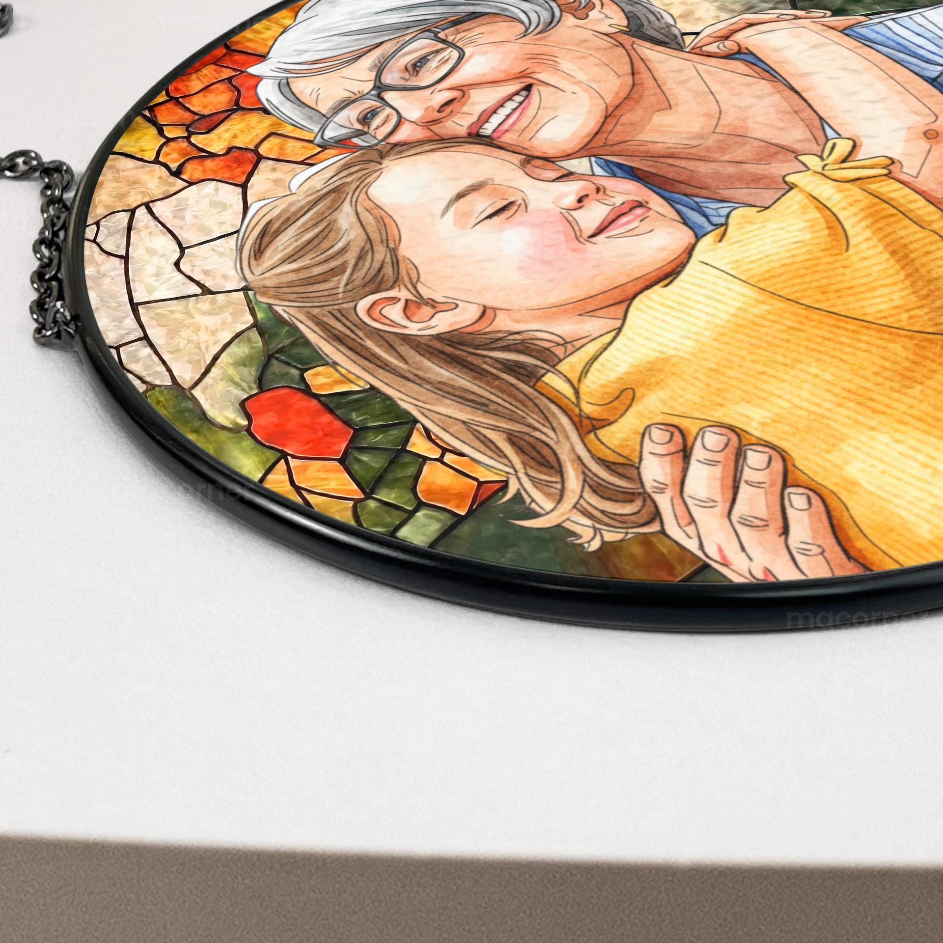 Custom Photo Suncatcher for Mother's Day | Unbranded Fulfillment, MOQ 1 gallery thumbnail - Stained Glass Suncatcher