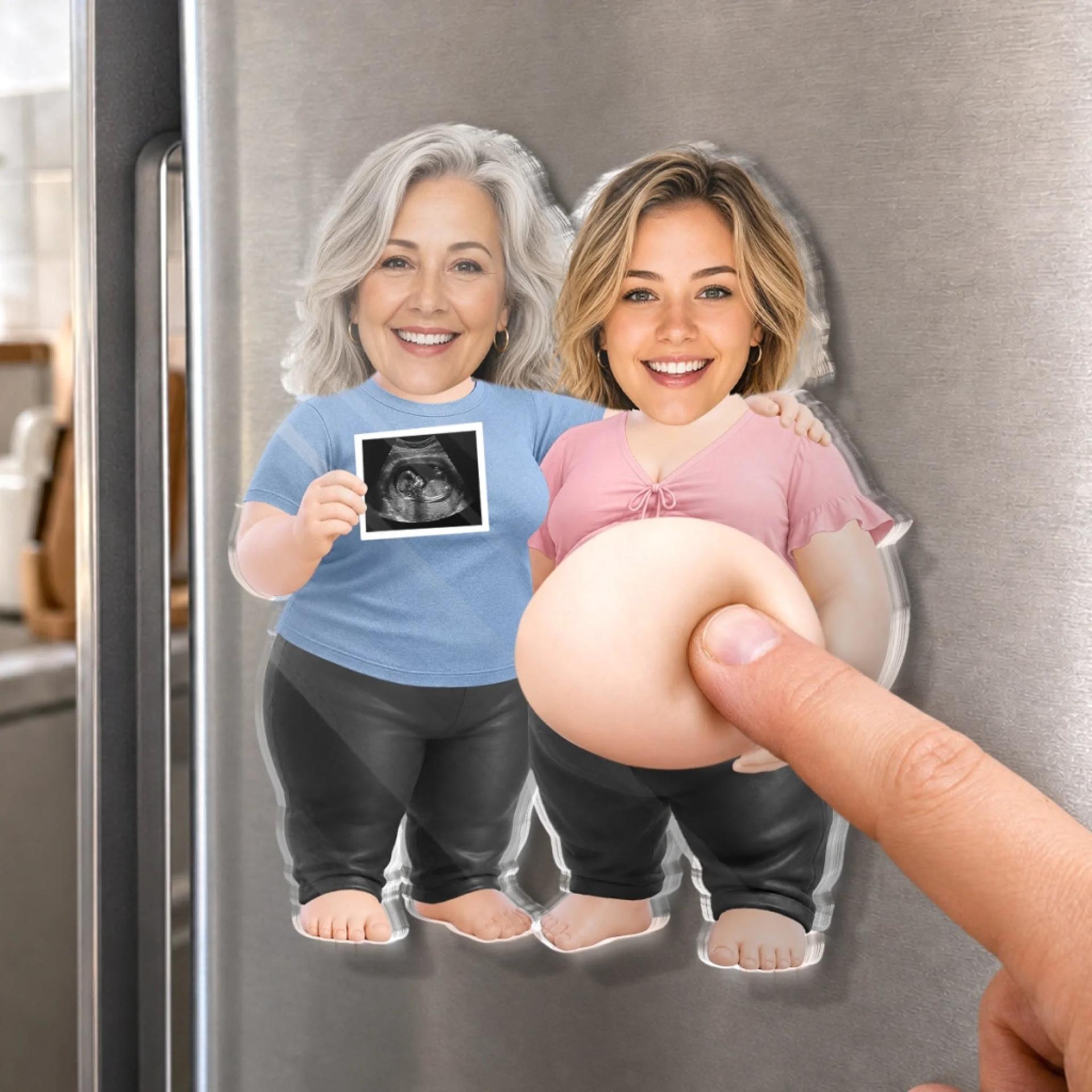 Personalized Squishy Magnet for Baby Showers | White-Label Dropship, 1-Piece Minimum - 3D Acrylic Squishy Detail | Wholesale POD Supplier | MCDFL