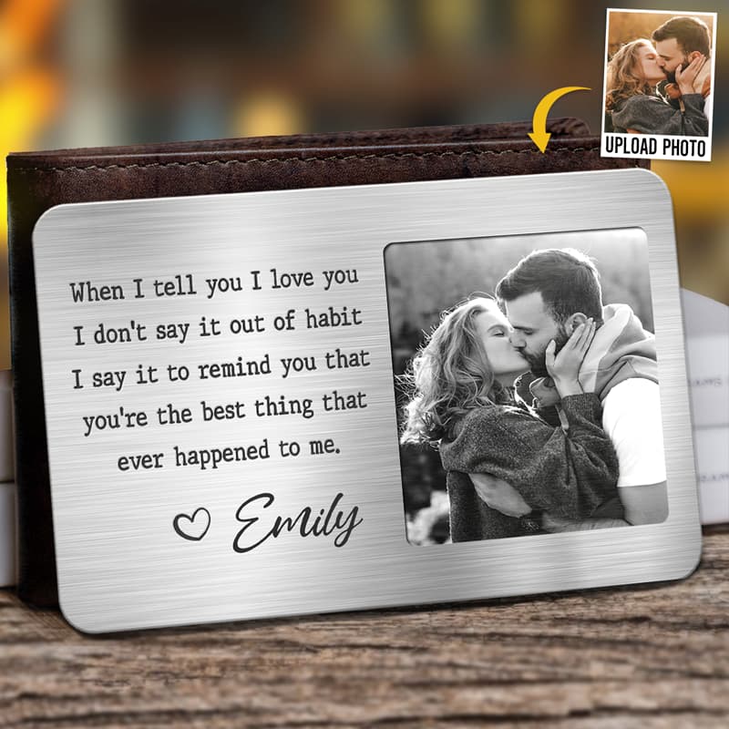 Personalized Photo Wallet Card for Couples | White-Label POD, MOQ 1 - Custom Wallet Card Wholesale | MCDFL