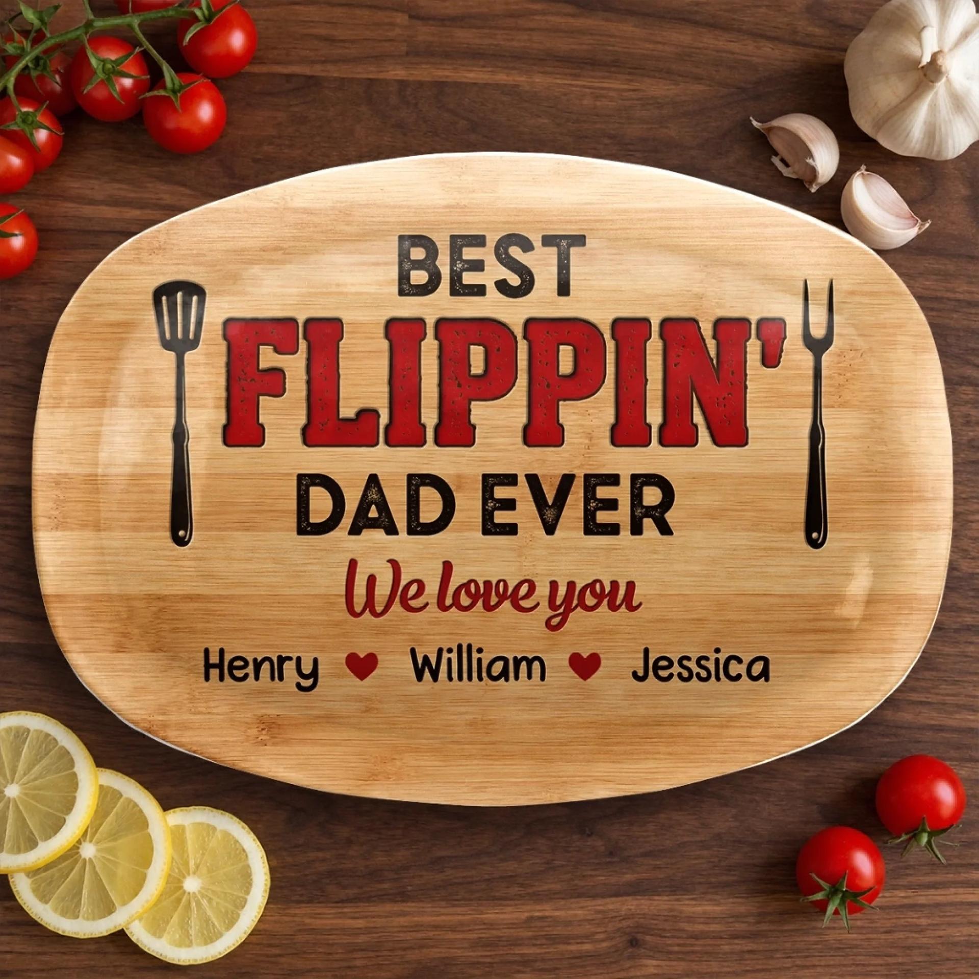 Custom BBQ Grilling Platter for Dad | White-Label POD, 1-Piece Minimum - Custom Platter Wholesale | MCDFL
