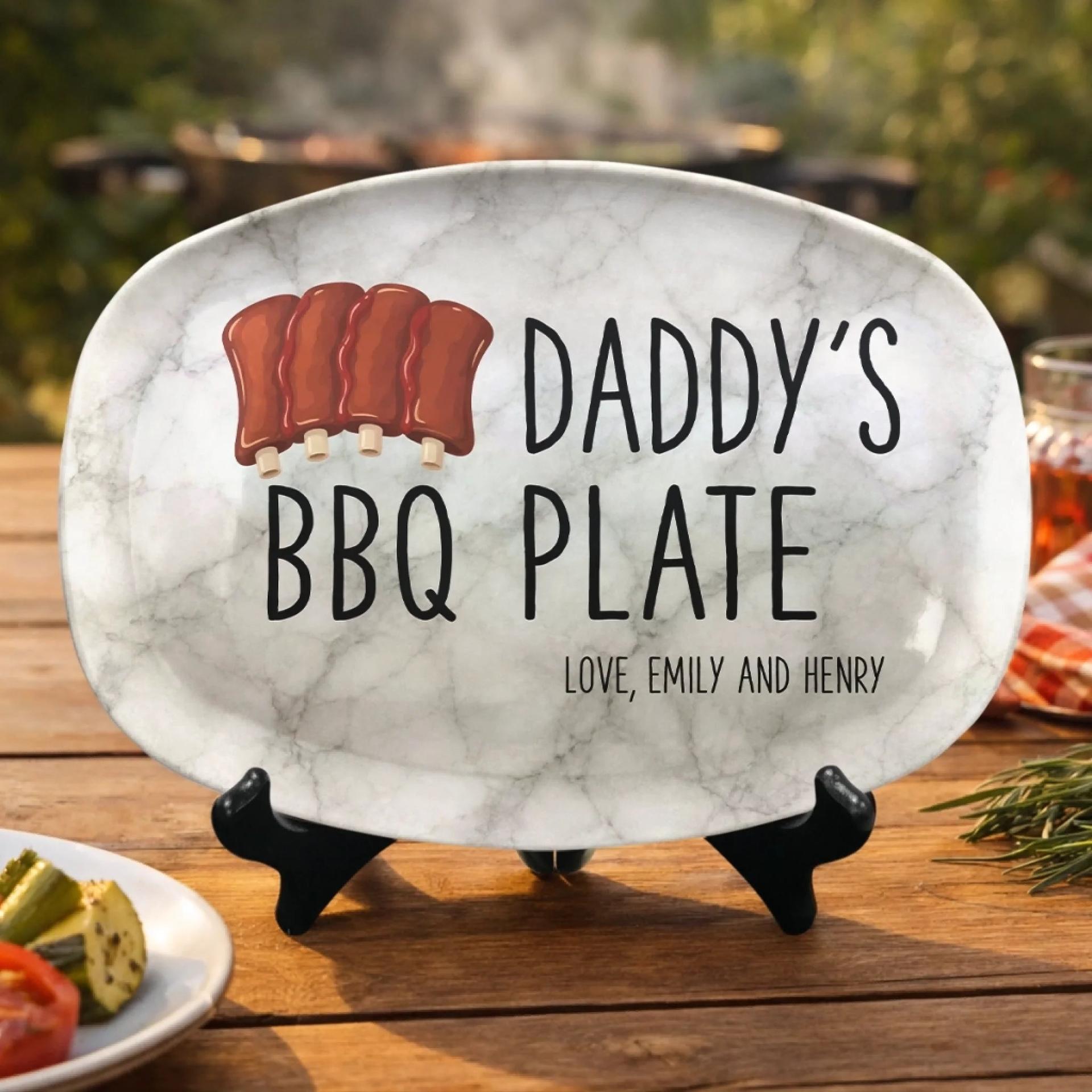 Personalized Ceramic Serving Platter for Father's Day | Blind Dropshipping, 1-Piece Minimum gallery thumbnail - Platter