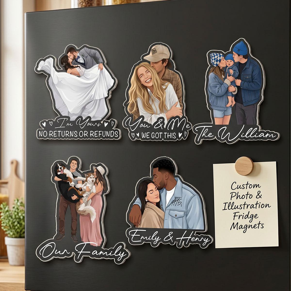 Custom Portrait Art Magnet | Dropship MOQ 1, Personalized Wholesaler
