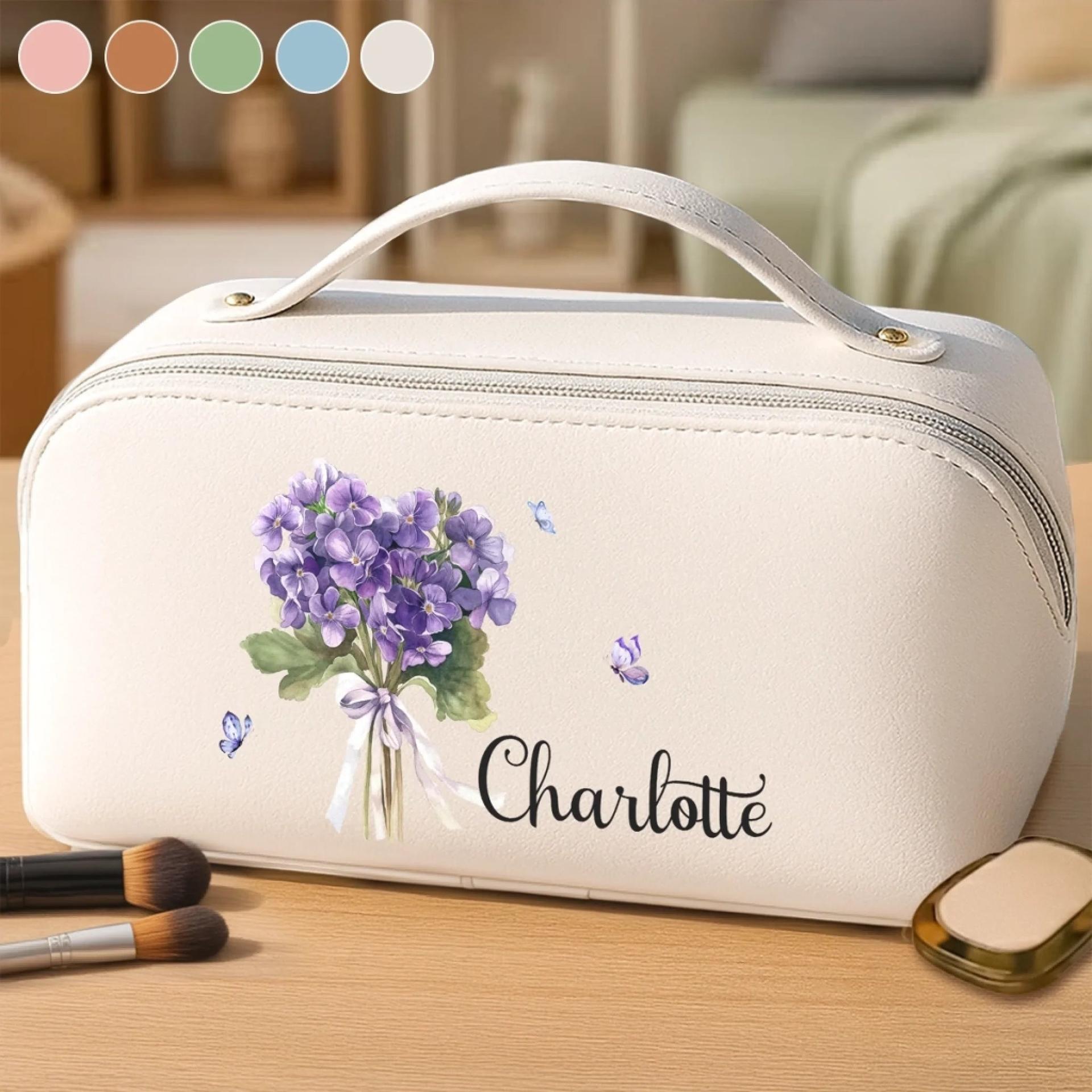 Personalized PU Leather Travel Toiletry Bag | Custom Print on Demand, 1-Piece Minimum - Custom Travel Toiletry Bag Wholesale | MCDFL