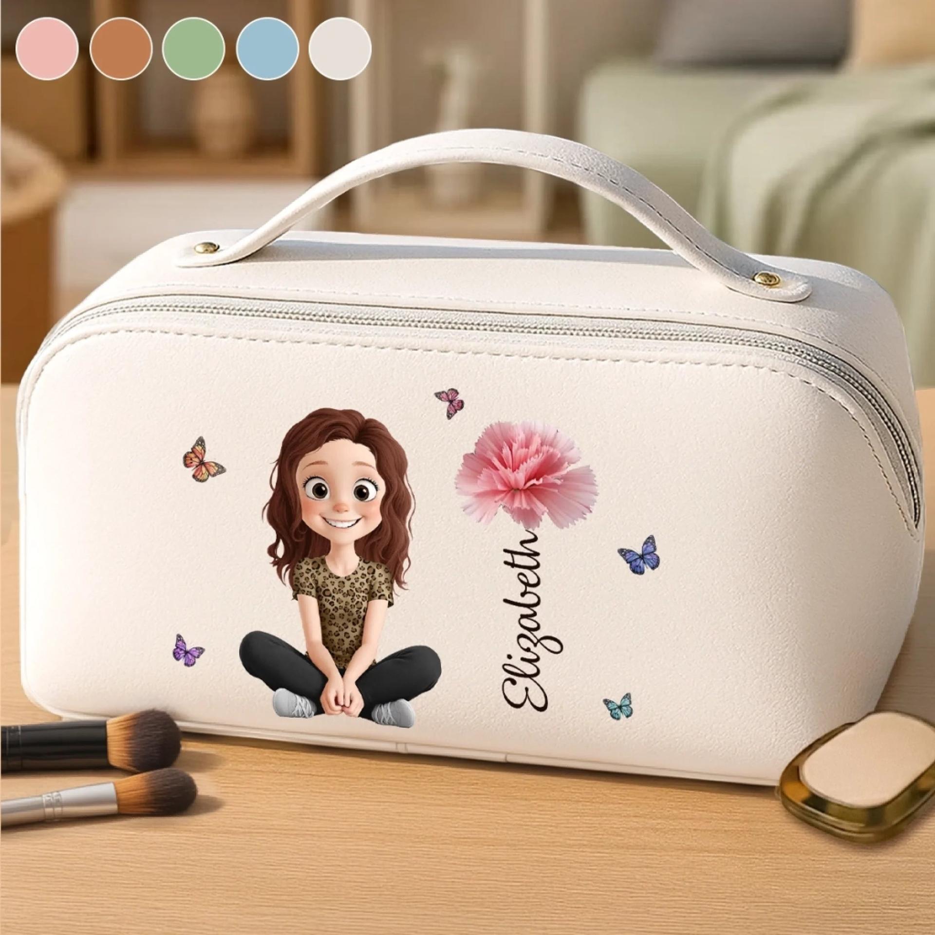 Custom PU Leather Toiletry Bag for Travel | White-Label POD, No Minimum Order - Custom Travel Toiletry Bag Wholesale | MCDFL