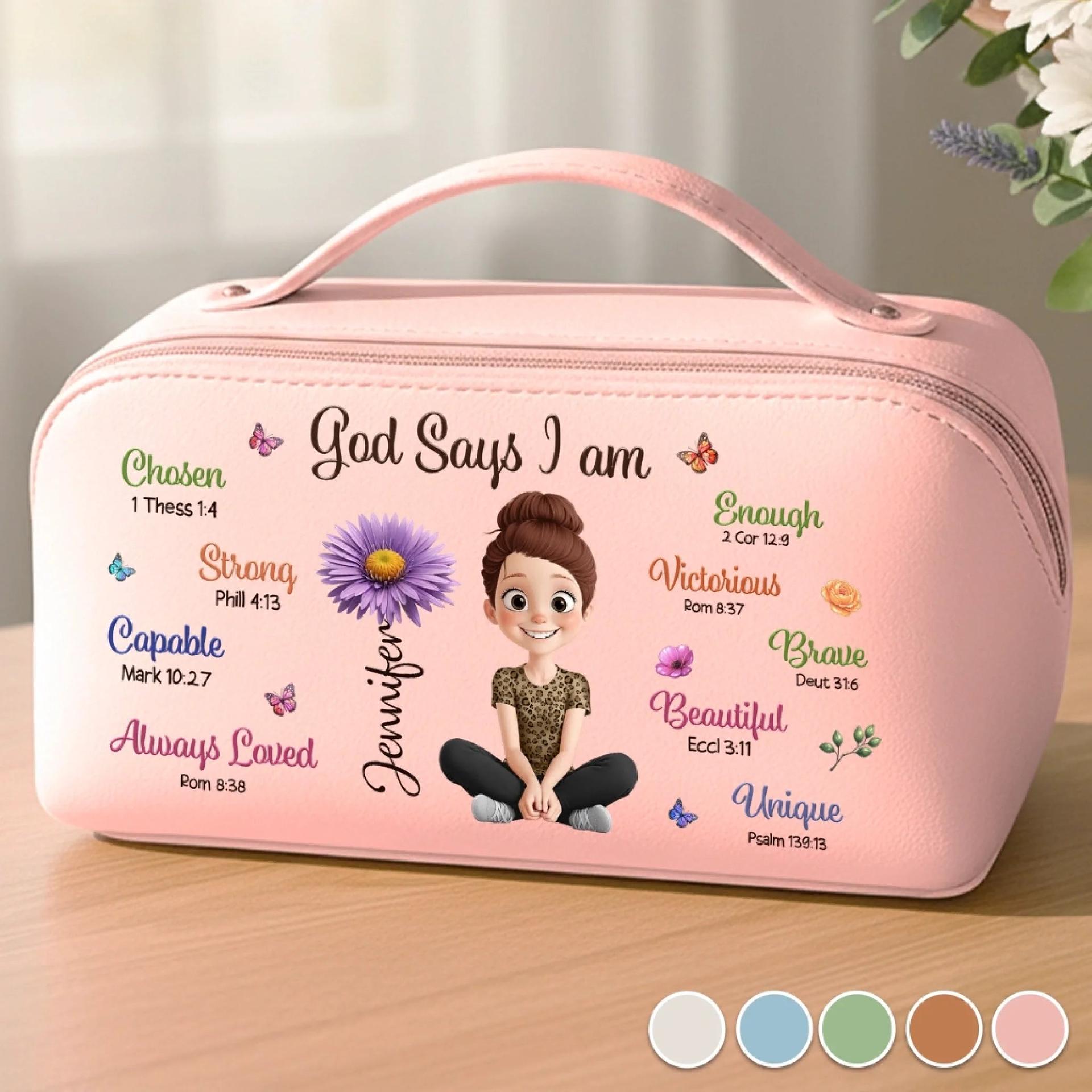 Custom PU Leather Toiletry Bag for Mother's Day | Blind Dropship, 1-Piece Minimum - Custom Travel Toiletry Bag Wholesale | MCDFL