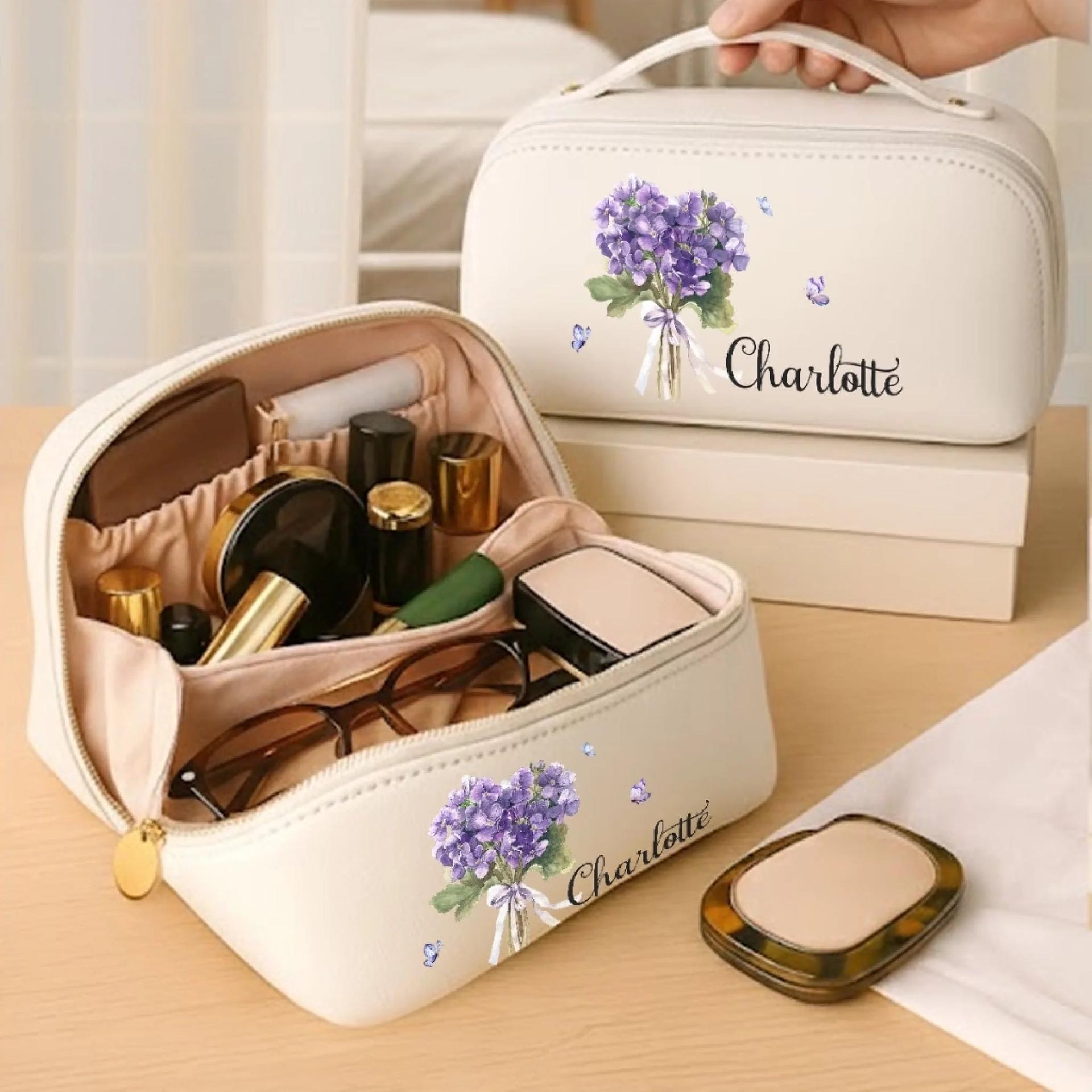 Personalized PU Leather Travel Toiletry Bag | Custom Print on Demand, 1-Piece Minimum - Travel Toiletry Bag Detail | Wholesale POD Supplier | MCDFL