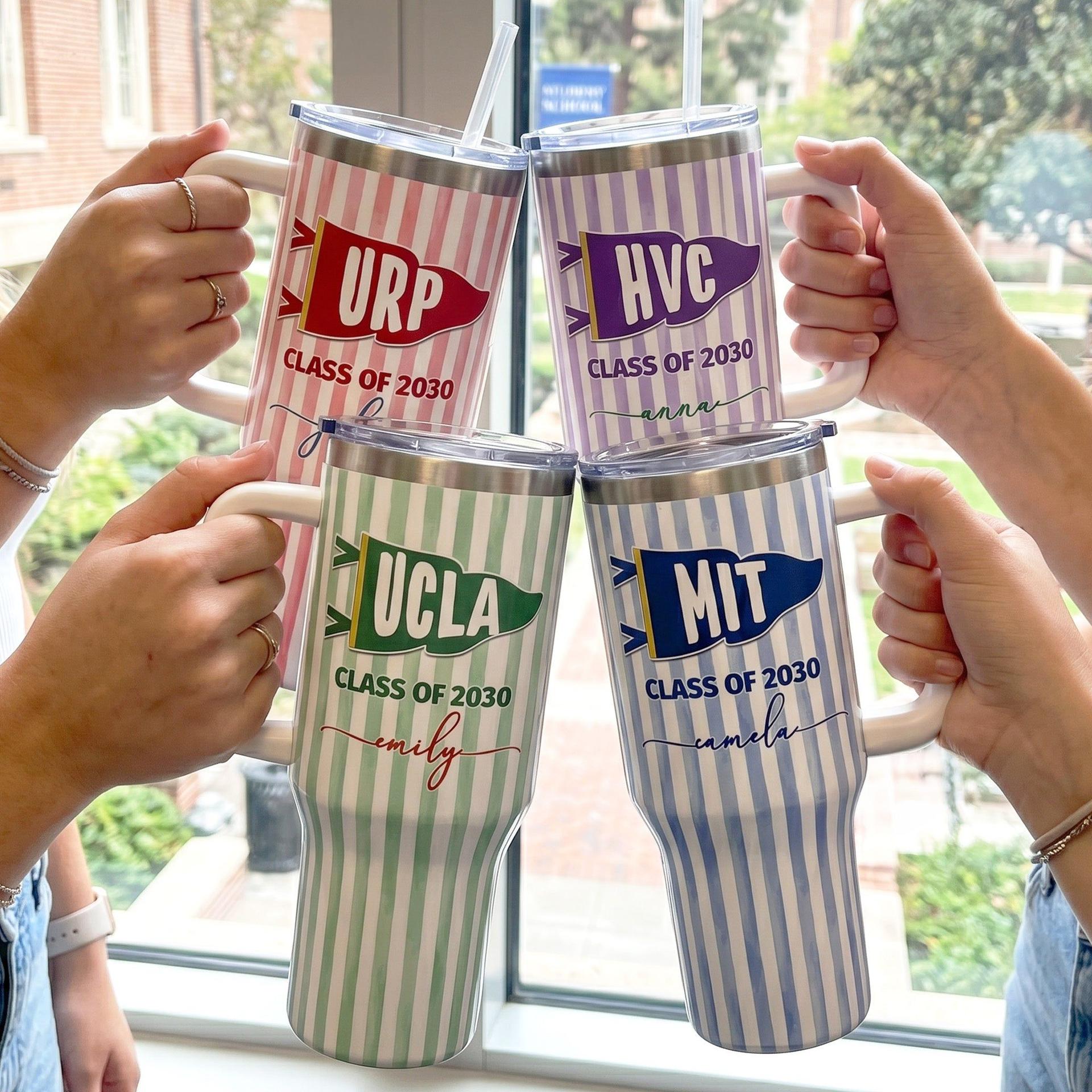 Custom School Pennant Tumbler 40oz | Print on Demand, No Minimum - Custom Tumbler Wholesale | MCDFL