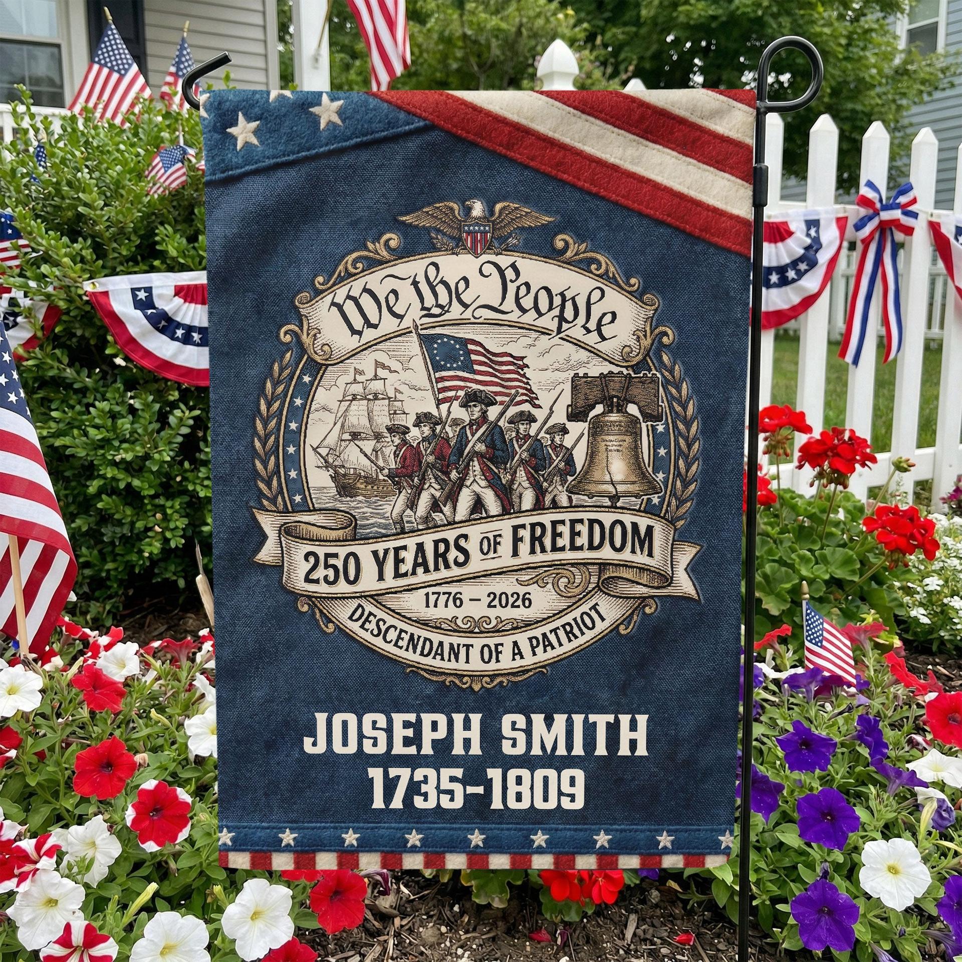 Personalized Patriot Garden Flag | White-Label POD, 1-Piece Minimum - Custom Flag Wholesale | POD Dropship Supplier | MCDFL