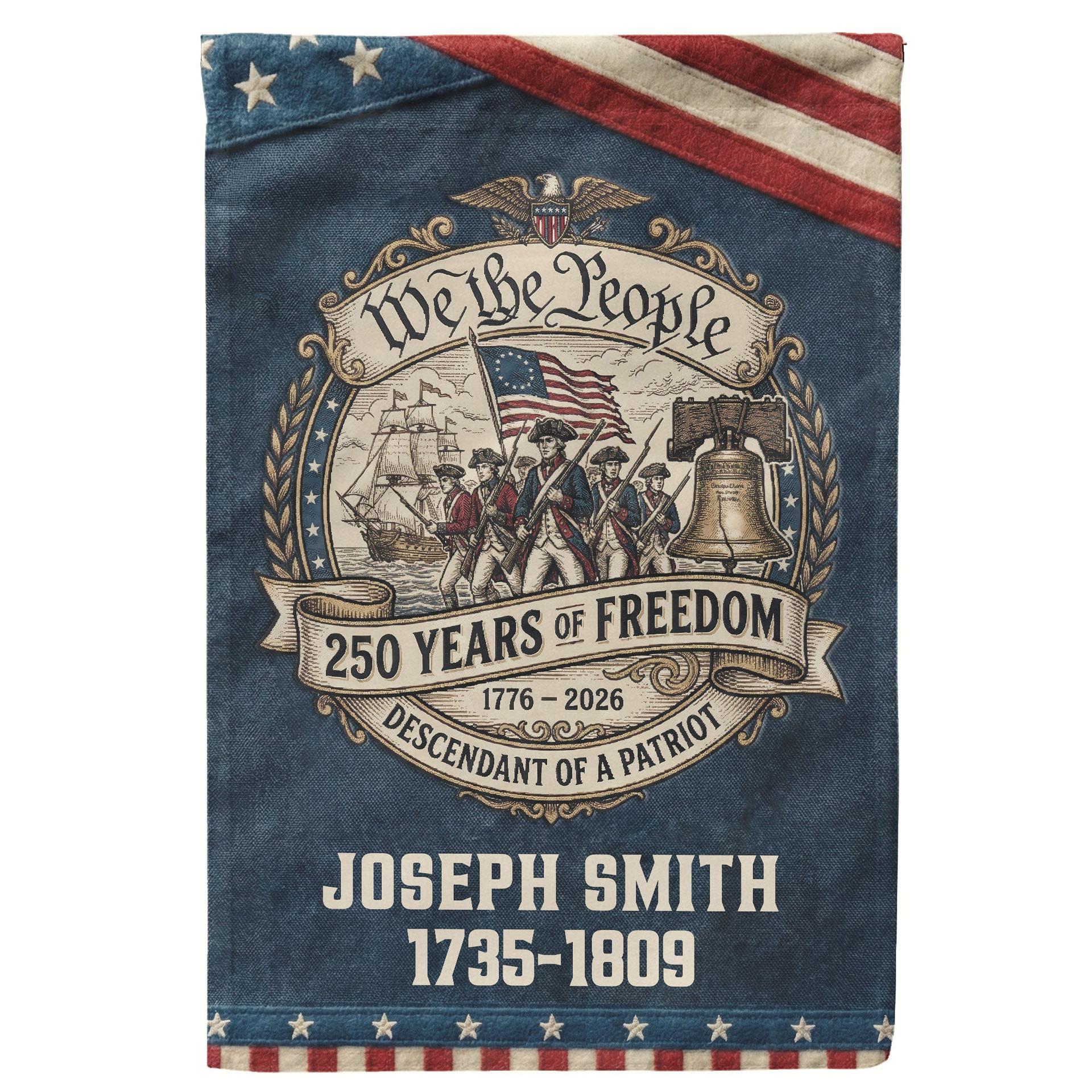 Personalized Patriot Garden Flag | White-Label POD, 1-Piece Minimum - Flag Detail | Wholesale POD Supplier | MCDFL