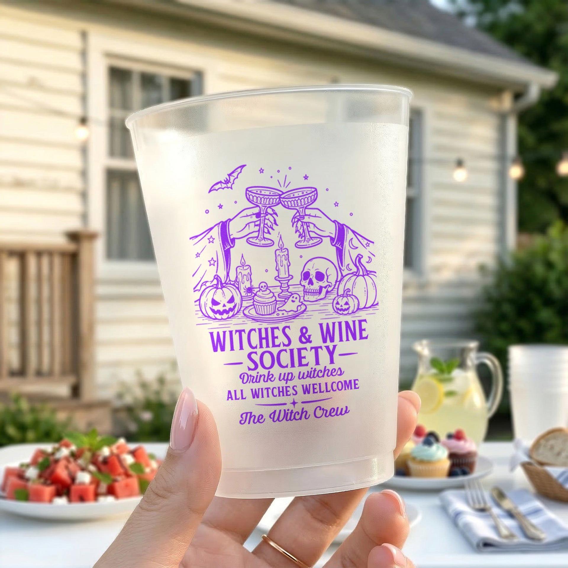 Personalized Frosted Cups for Halloween Witch Parties | Dropship, No Minimum - Frosted Cups Detail | Wholesale POD Supplier | MCDFL