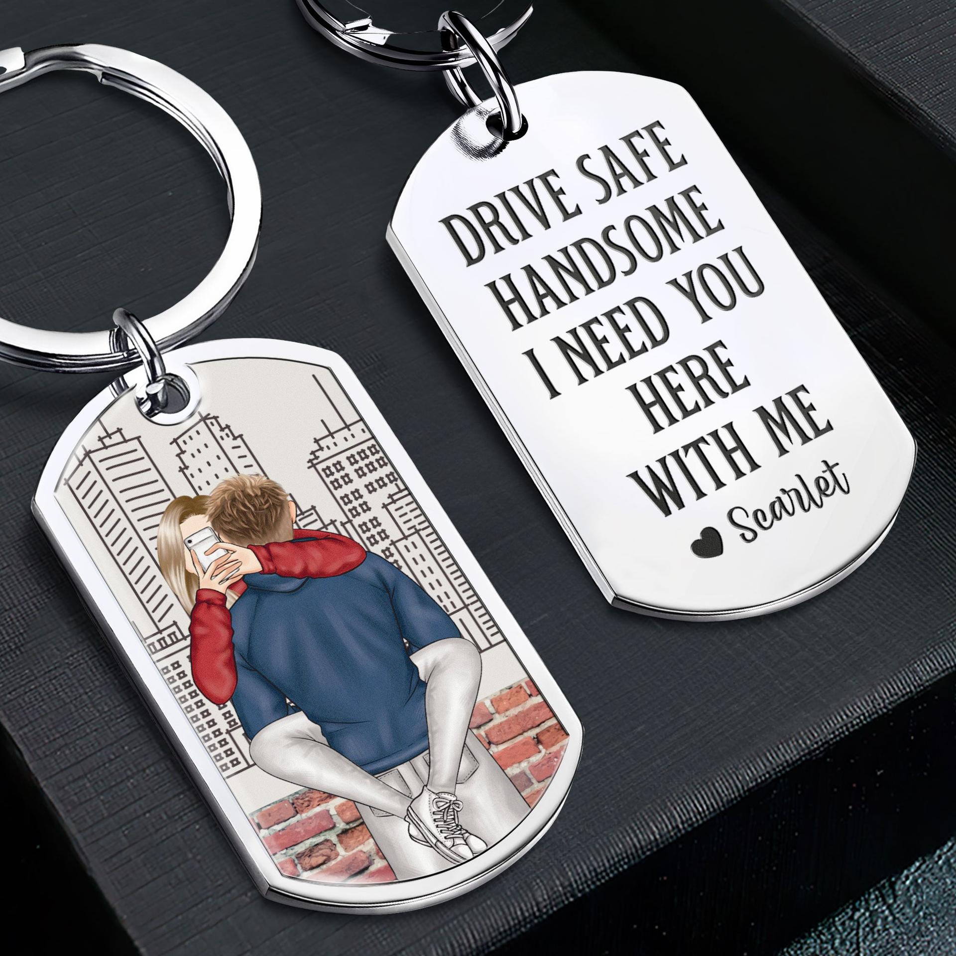 Personalized Steel Keychain for Couples | Factory Direct, Custom Engraving - Custom Steel Keychain Wholesale | MCDFL