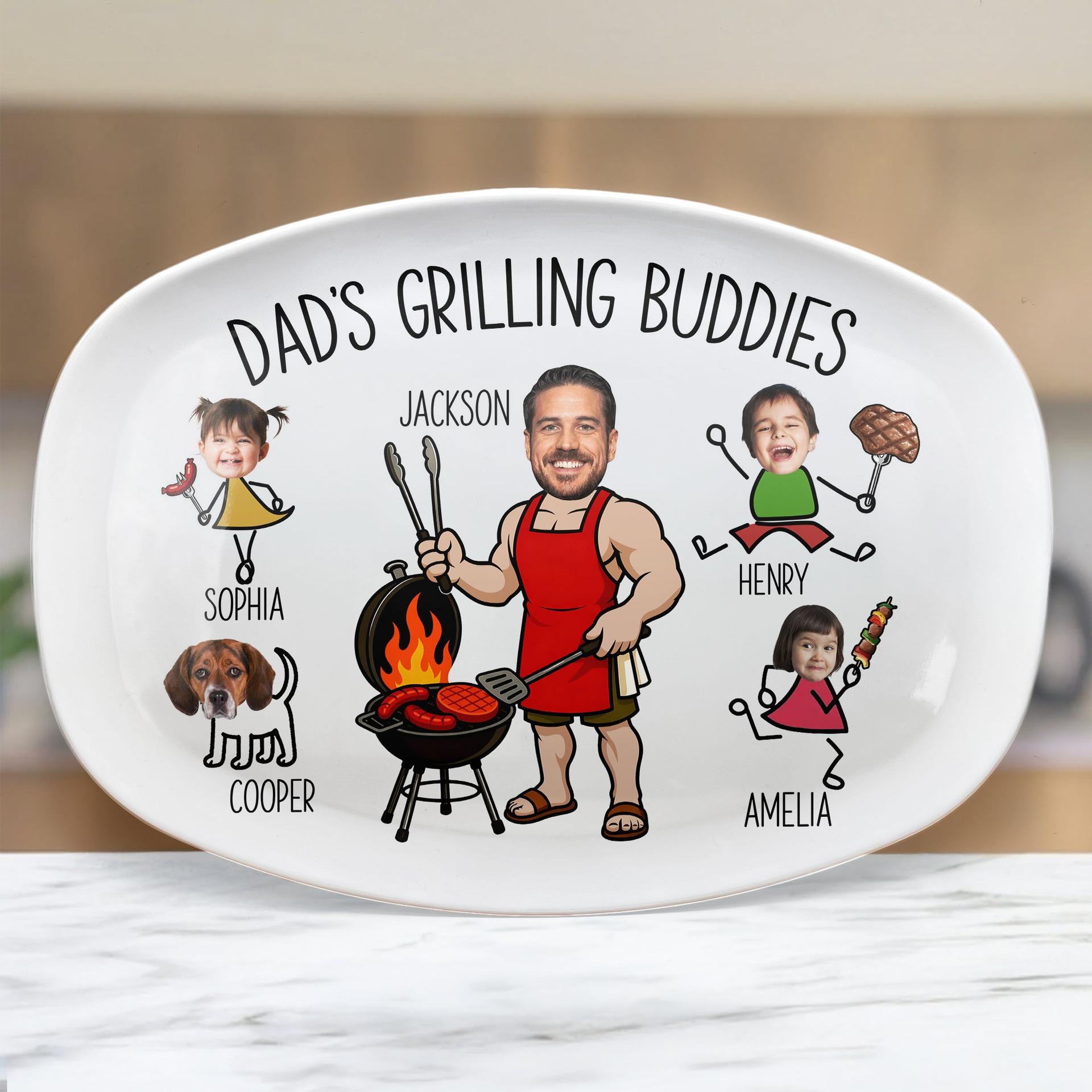 Custom BBQ Skewer Platter for Dad | White-Label, 1-Piece Minimum - Custom Platter Wholesale | MCDFL