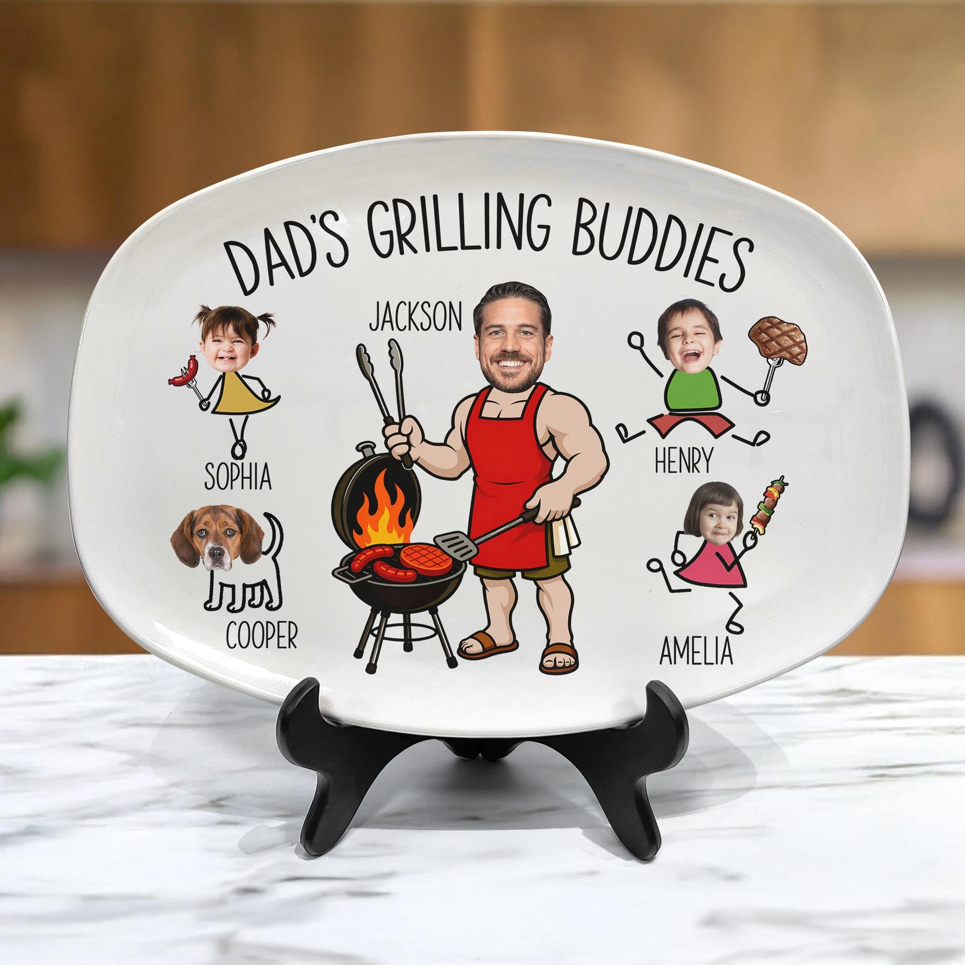 Custom BBQ Skewer Platter for Dad | White-Label, 1-Piece Minimum gallery thumbnail - Platter